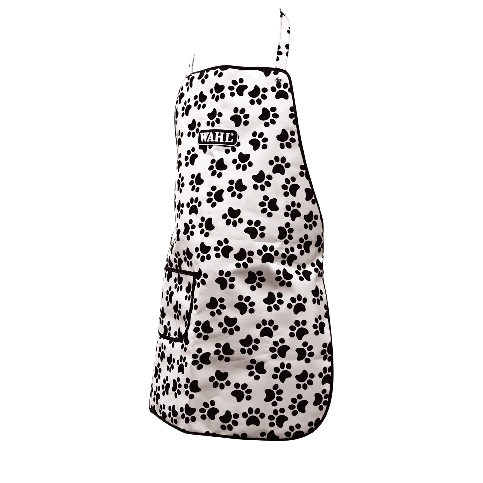 Wahl Paw Print Grooming Apron - Waterproof, Anti-static Hair Repellent | Max Waist 140cm | White
