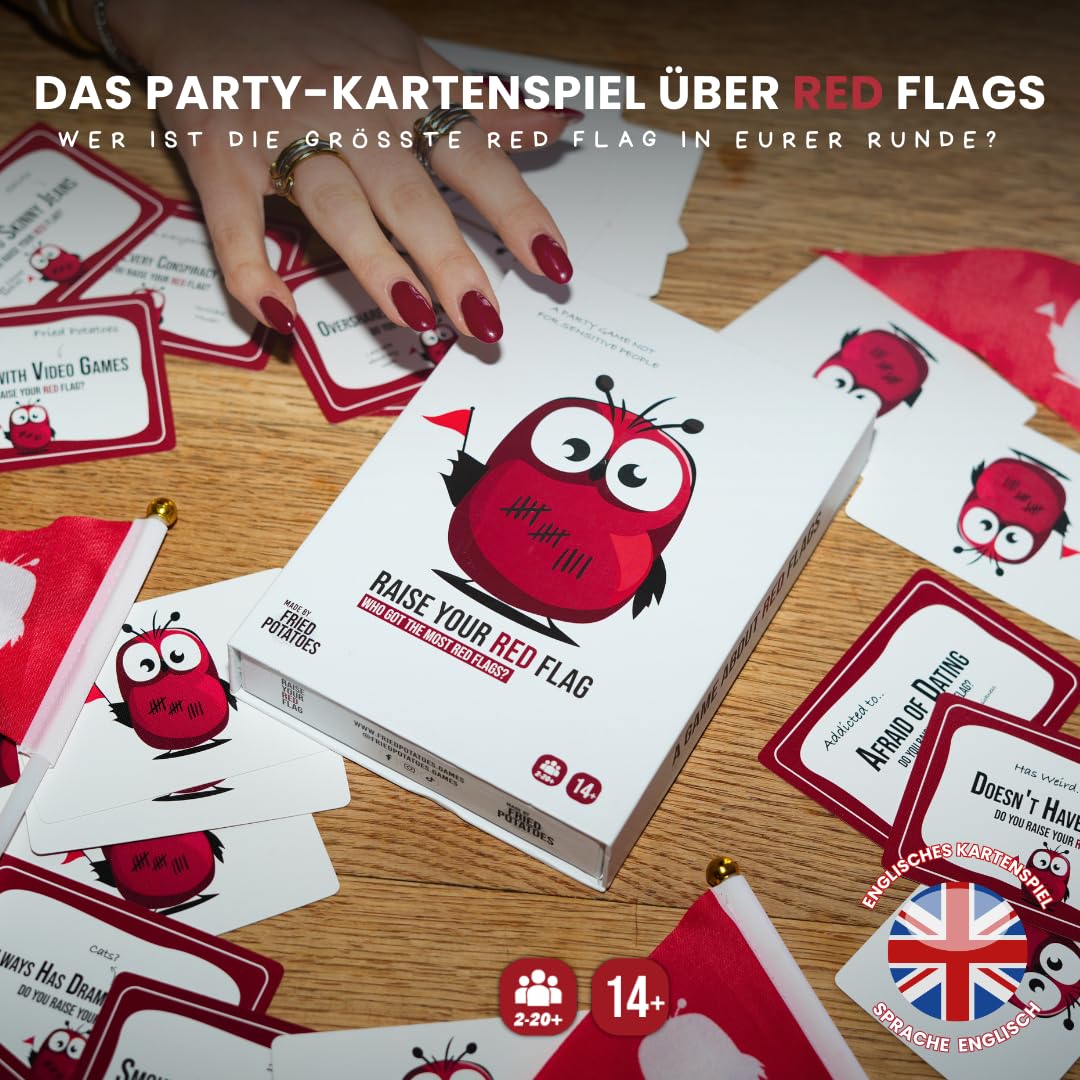 Fried Potatoes Raise Your Red Flag Original Edition Party Card Game | 2-20+ Players | Ages 14+