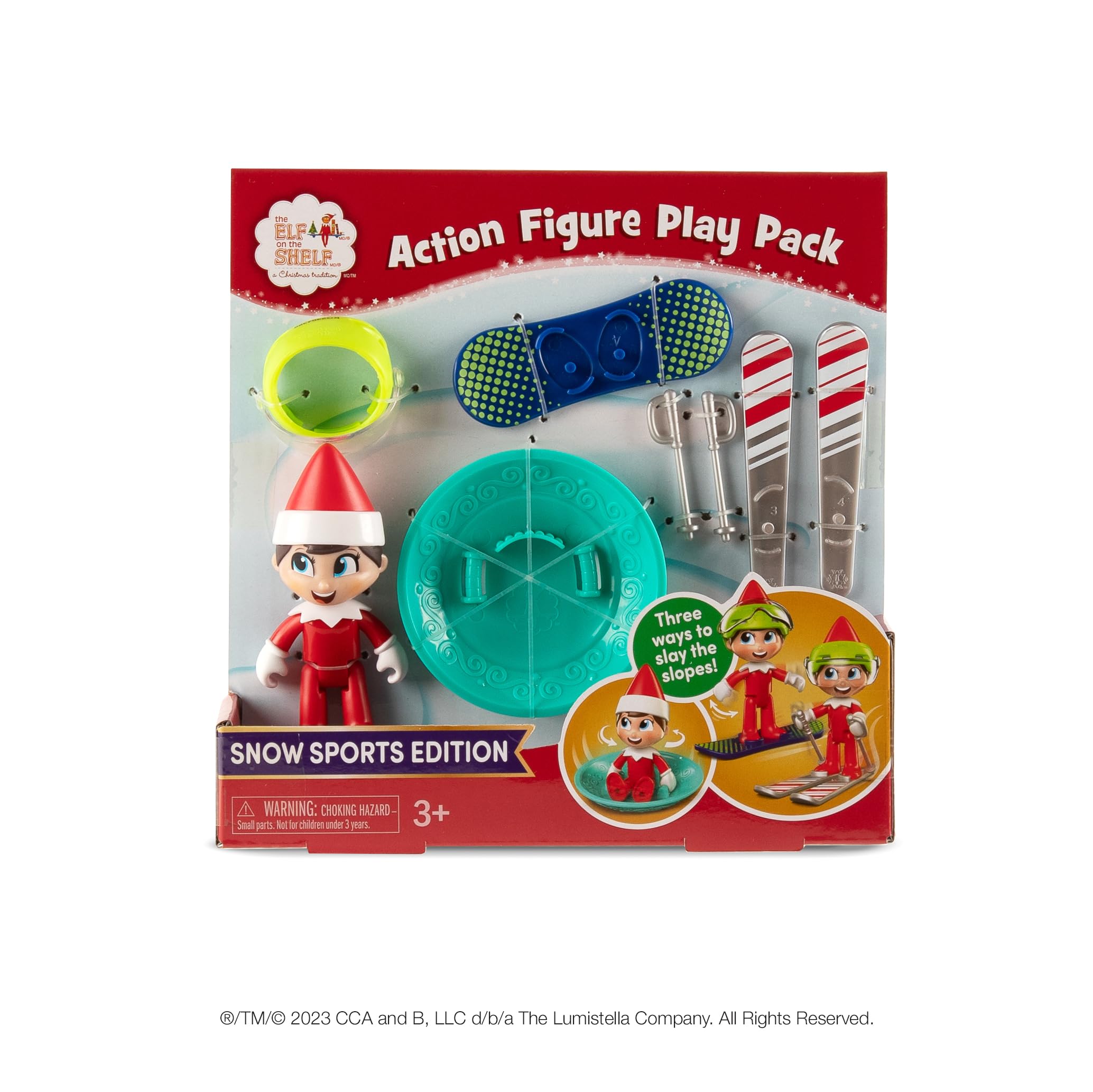 The Elf on the Shelf Snow Sport Edition Action Figure Playset - Ages 3+ 5