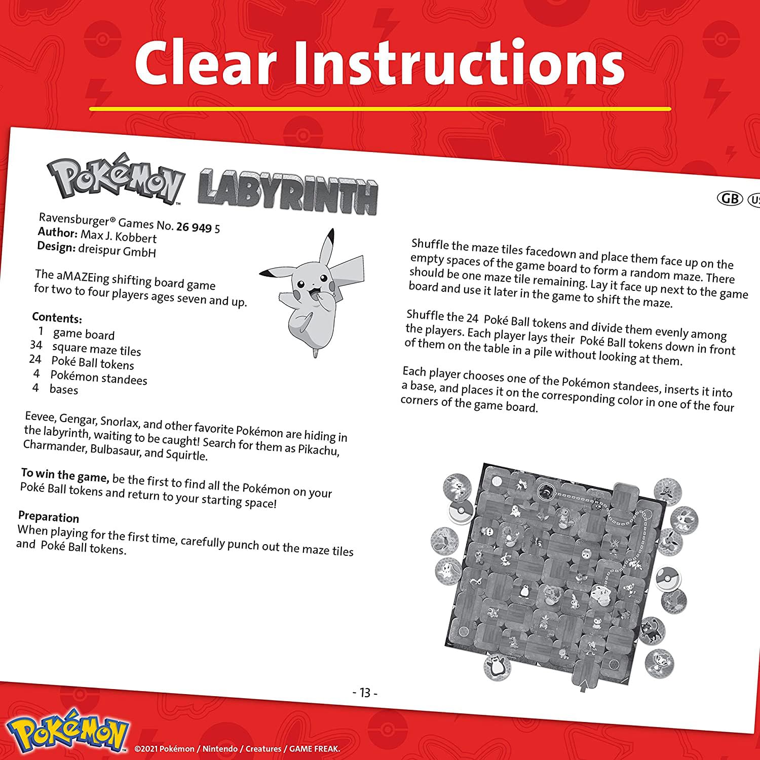 Ravensburger Pokémon Labyrinth Board Game 2