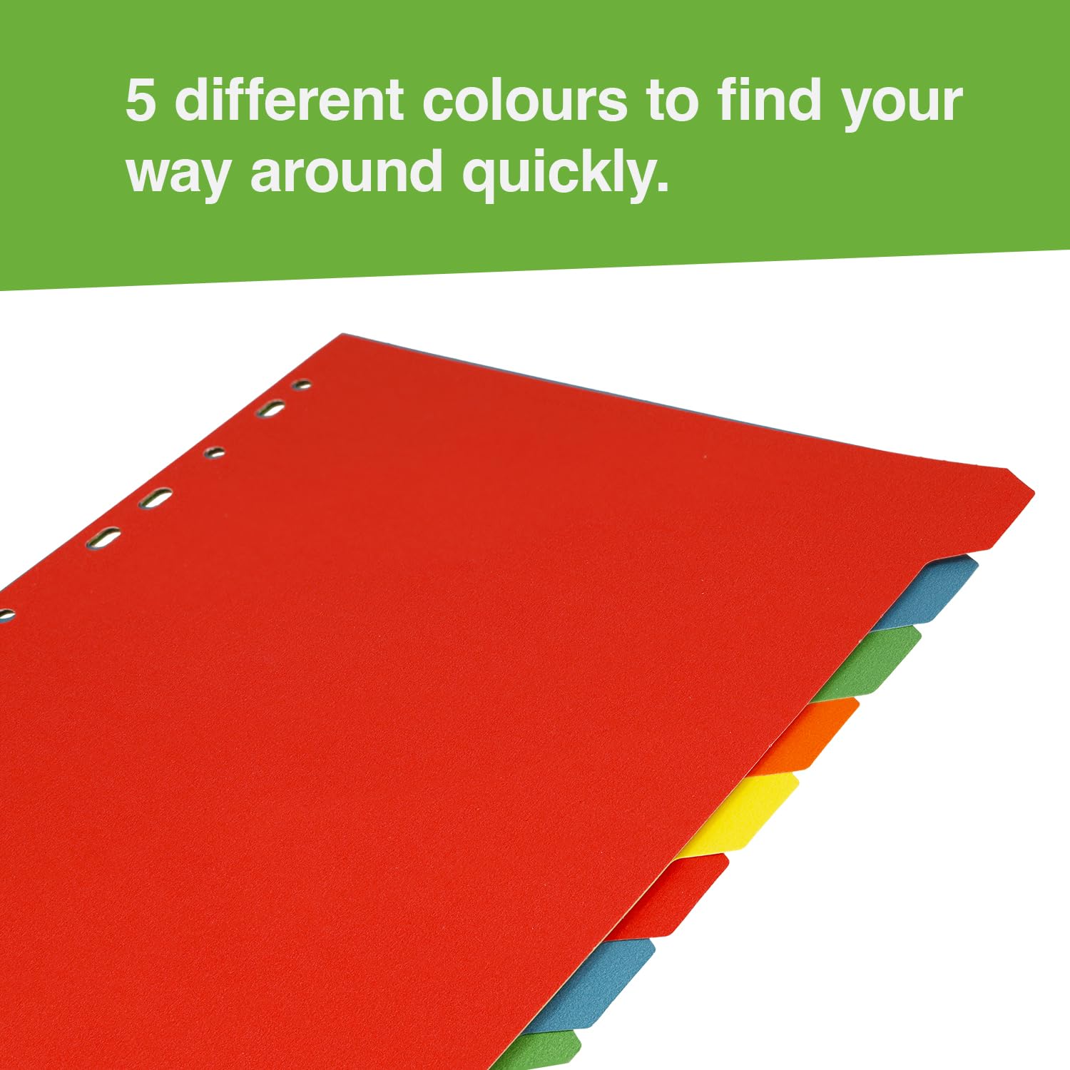 Westcott A4 Binder Dividers - 10 Multicoloured Tabs for Quick Organisation | Cardboard 4