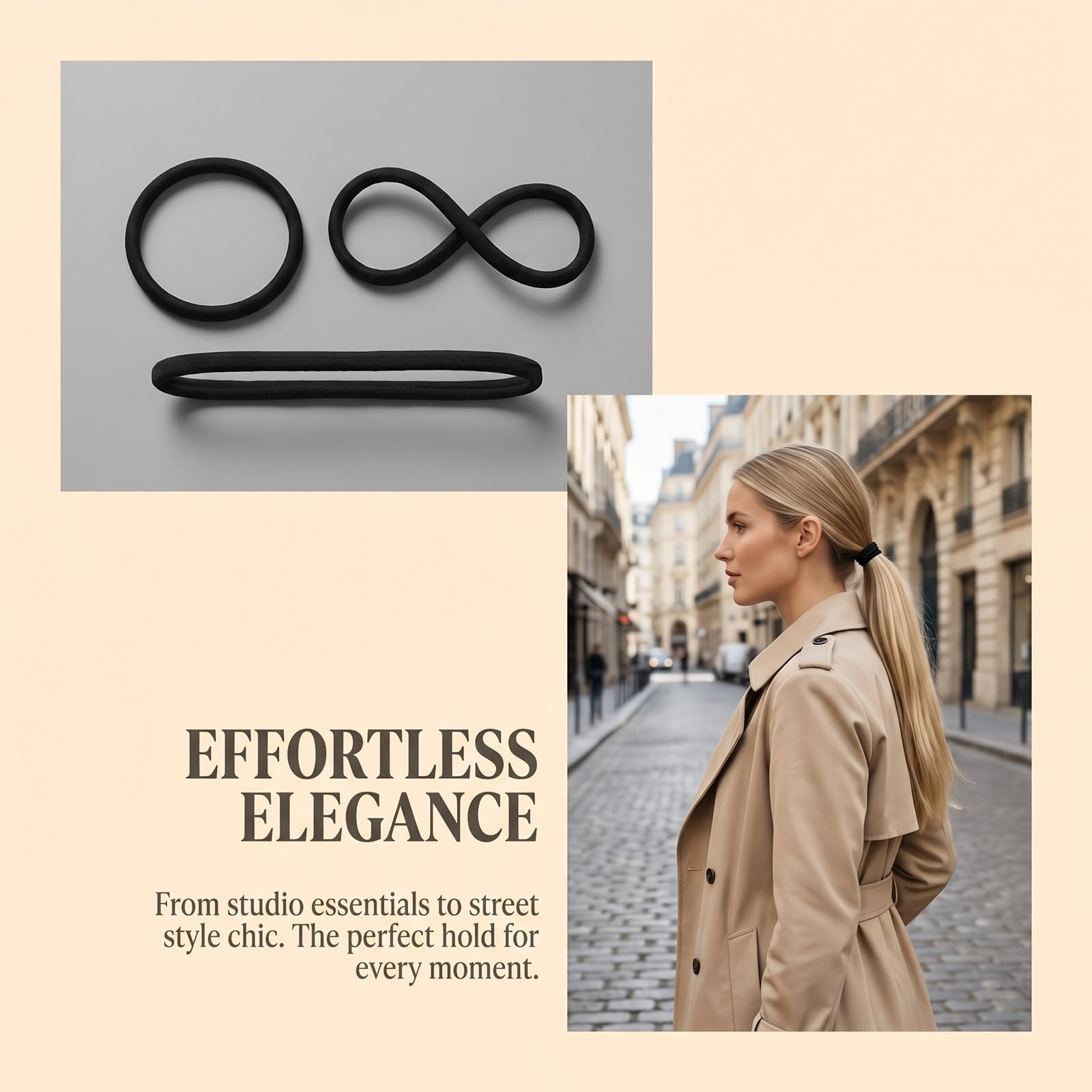 Muexoee Hair Bobbles - 10 Pack Durable Metal-Free Nylon Ponytail Holders for All Hair Types 4