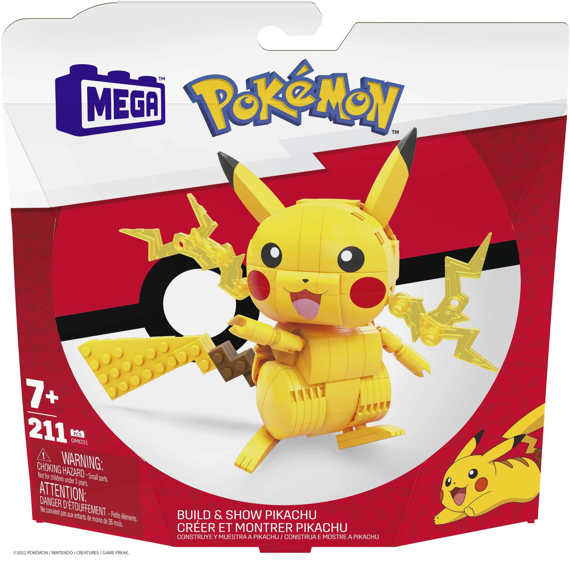 MEGA Pokémon Pikachu Building Set - 211-Piece Poseable Figure for Kids, Ages 7+ 3