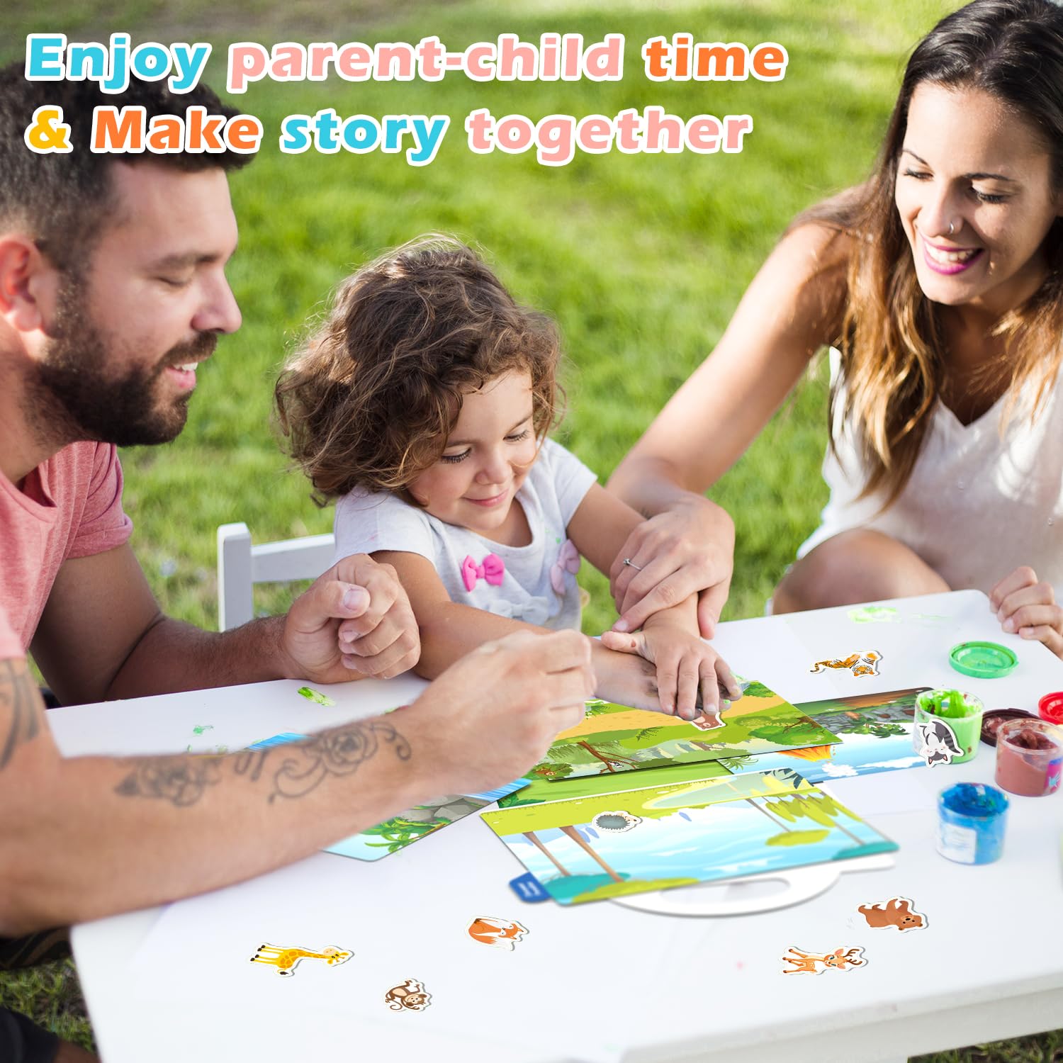 GUYUCOM 2 Pack Reusable Sticker Books for Toddlers - Educational Dinosaur & Animal PVC Stickers for Kids Ages 2-4 13