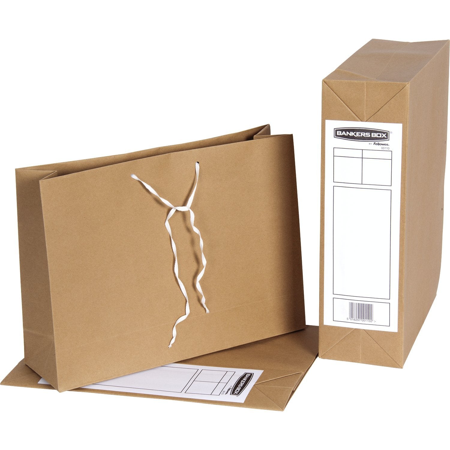 BANKERS BOX 25 Storage Bags - Manila Paper Bag with Handle - 101 x 356 x 25 1