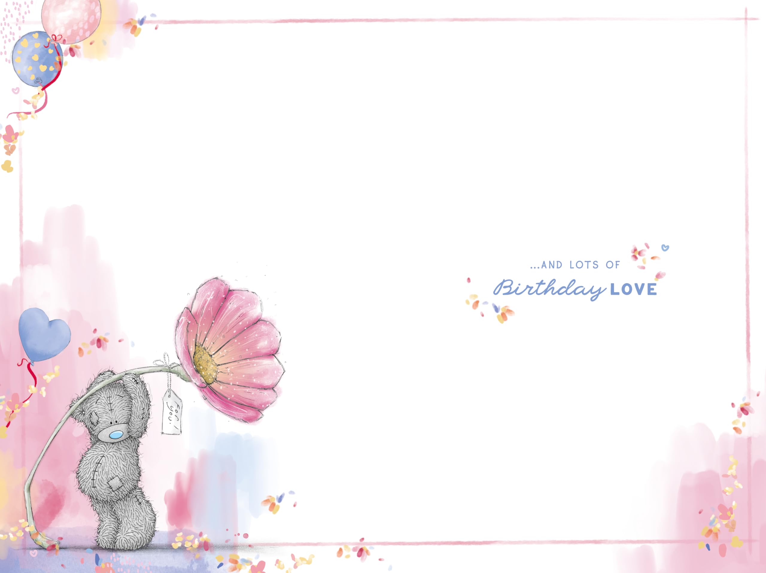 Me To You Tatty Teddy Wonderful Fiancee Luxury Gold Foil Birthday Card | 6 x 9 Inches