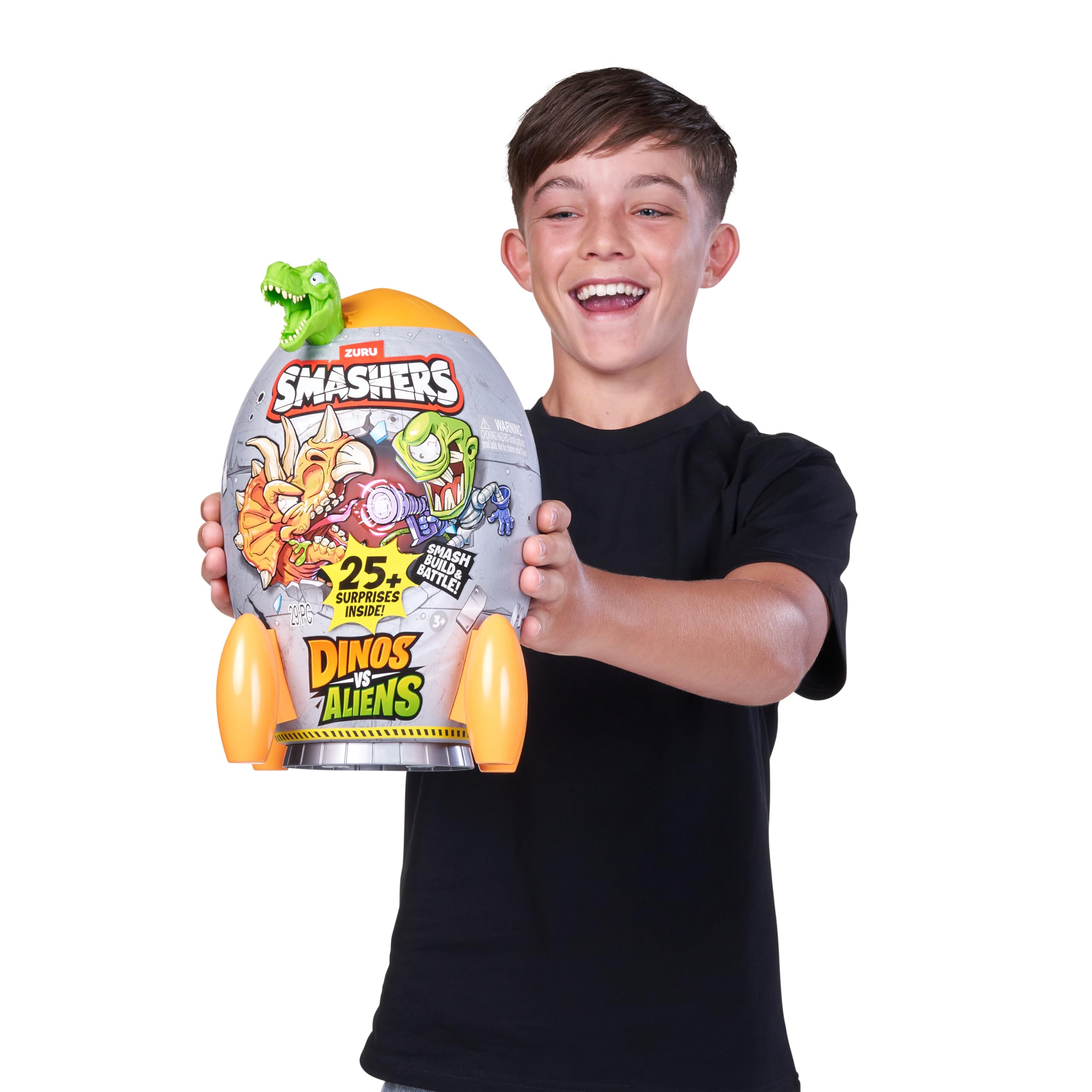 Smashers Dino vs Aliens Medium - Triceratops Smashable Egg Toy by ZURU