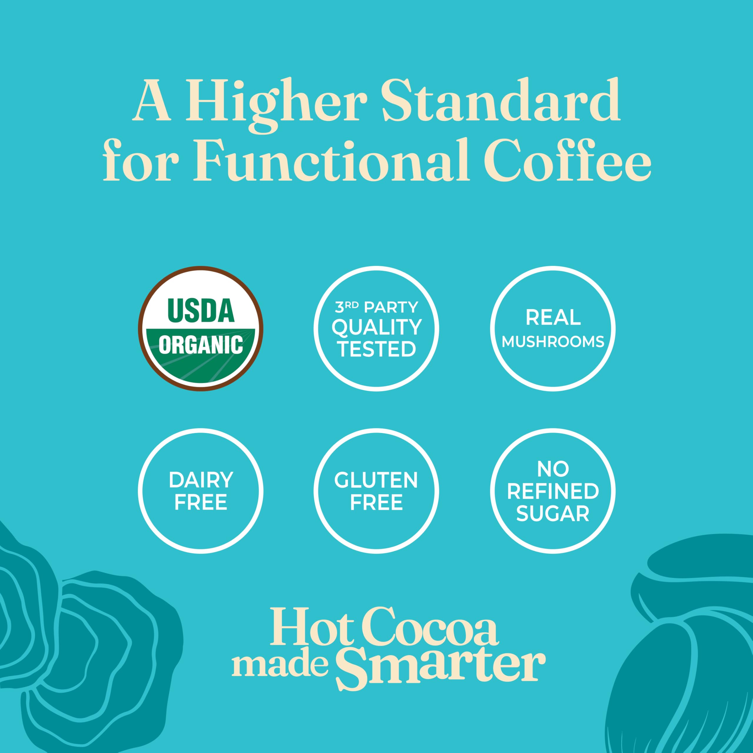 Four Sigmatic Calm Mushroom Cacao Mix with Reishi - Organic, Vegan, Gluten Free | 10 Servings (6g Each) 3