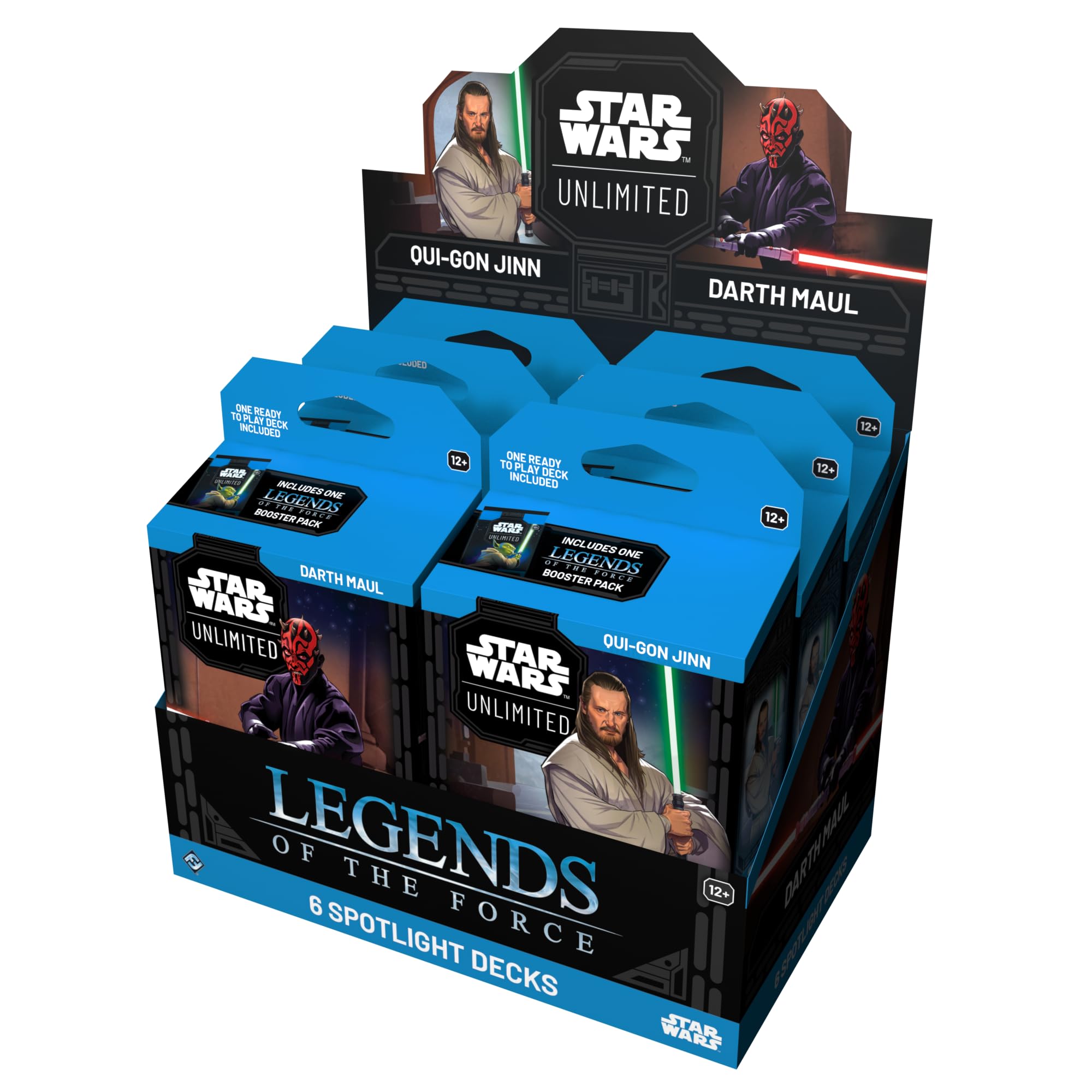 Fantasy Flight Games Star Wars: Unlimited Legends of the Force Spotlight Deck Display 1