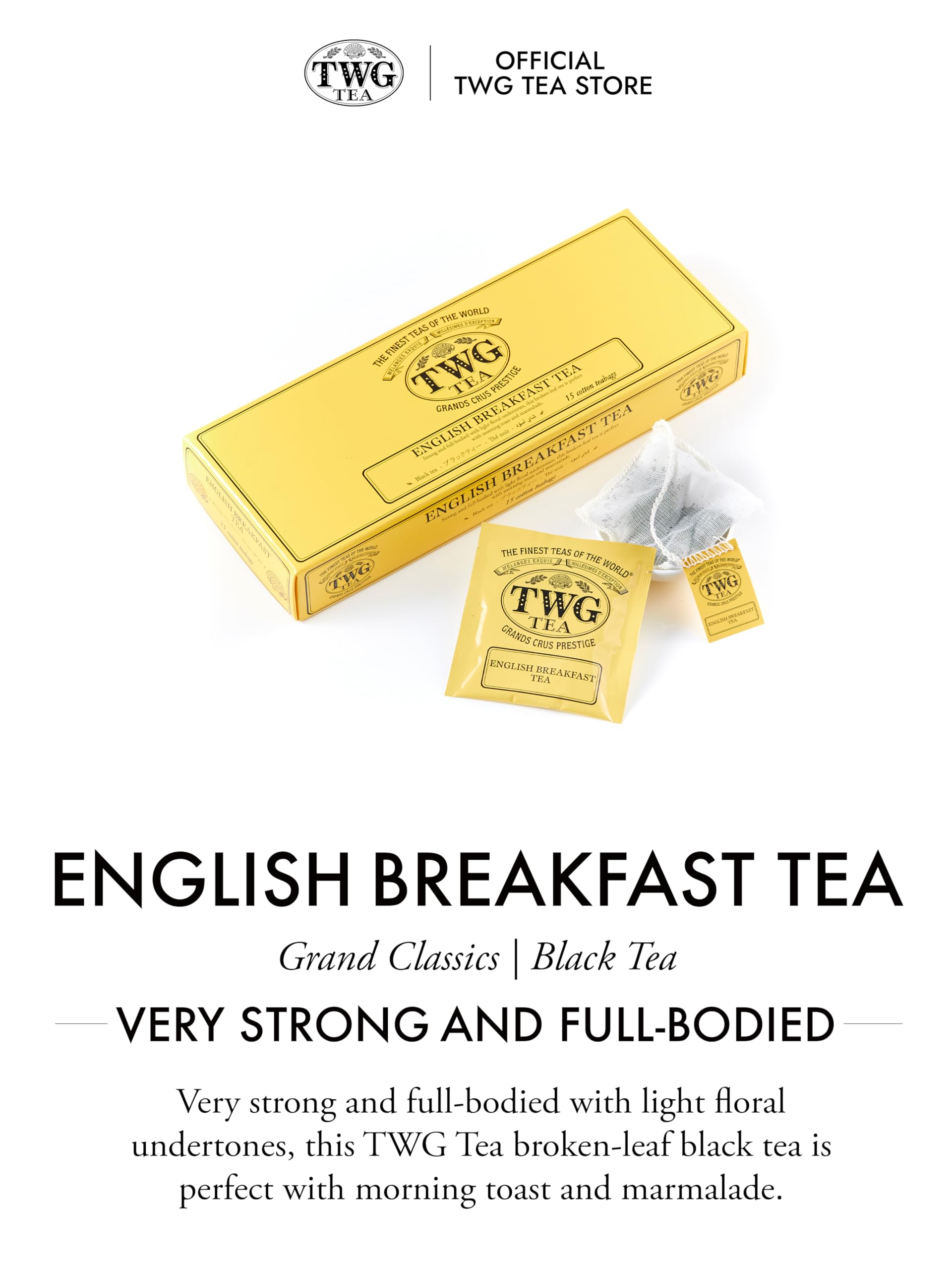 TWG Tea English Breakfast Tea | Black Tea with Floral Undertones | 15 Hand-Sewn Cotton Teabags 8