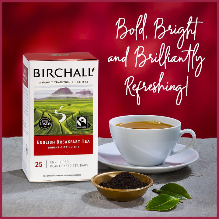 Birchall English Breakfast Tea Bags, 100% Fairtrade, Hand-Picked Black Tea from East Africa