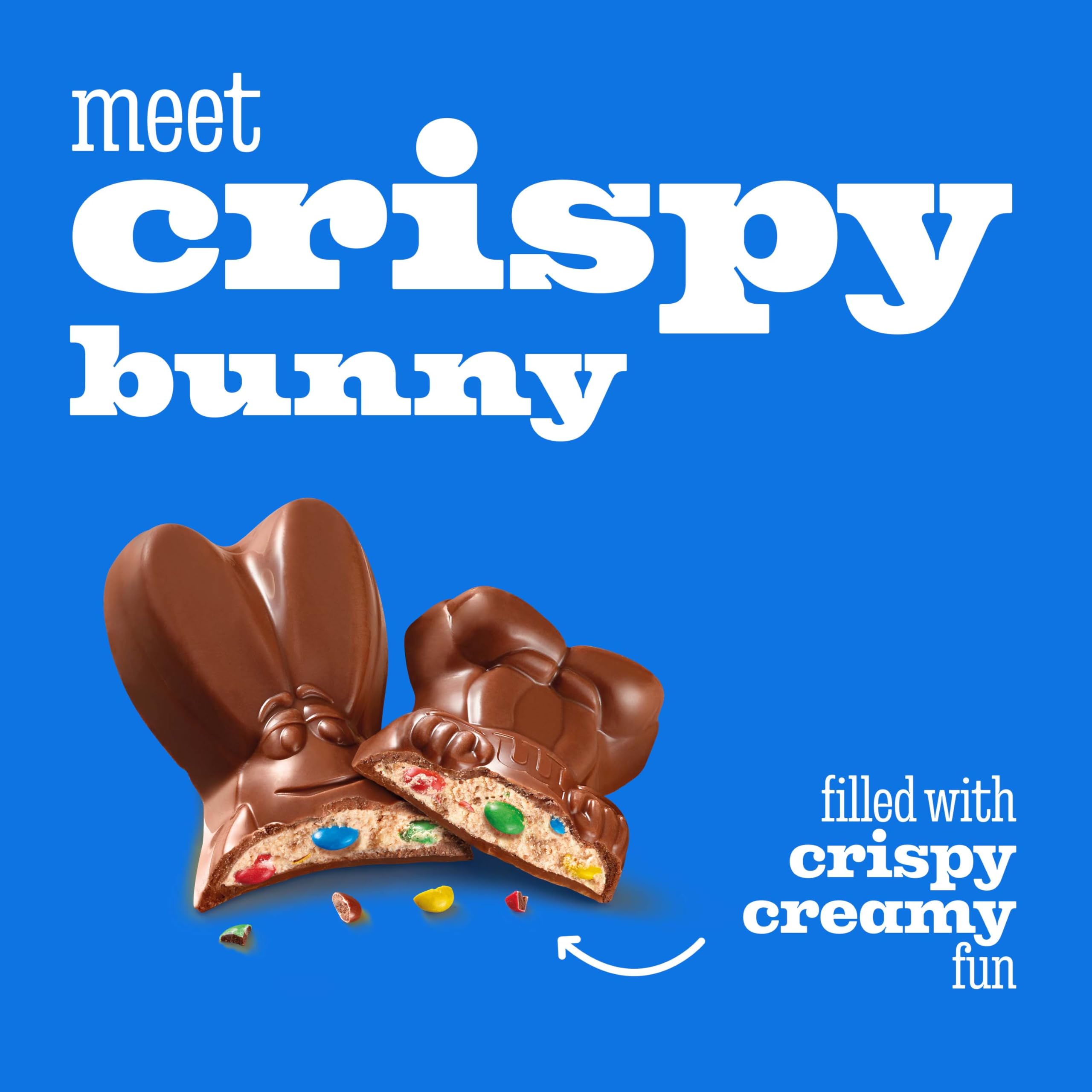 M&M's Milk Chocolate Crispy Bunny - Bulk Easter Chocolate, 32 Pack of 29g Each 2