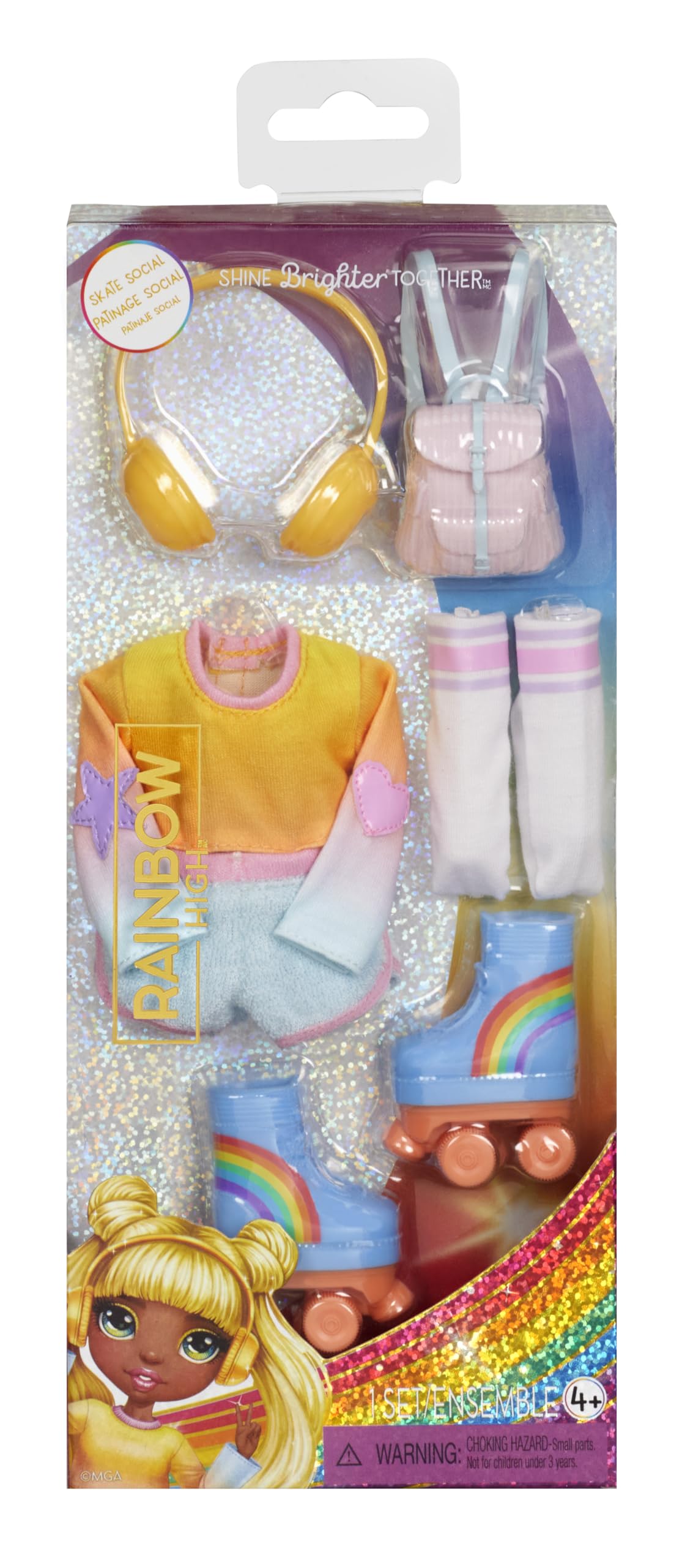 Rainbow High Fashion Pack - Skate Social Theme for 11" Dolls 7