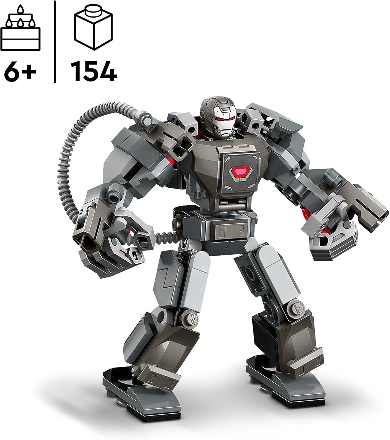 LEGO Marvel War Machine Mech Armour - Buildable Action Figure for Kids 6+ 2