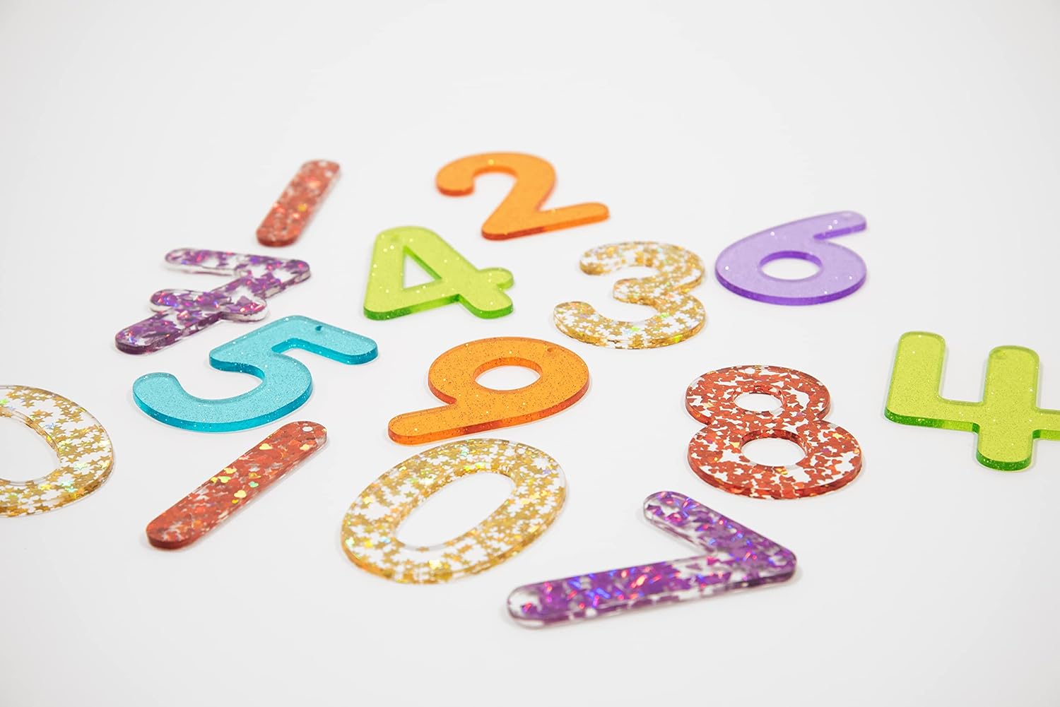TickiT Rainbow Glitter Numbers - Educational Acrylic Number Set for Kids 3+ 3