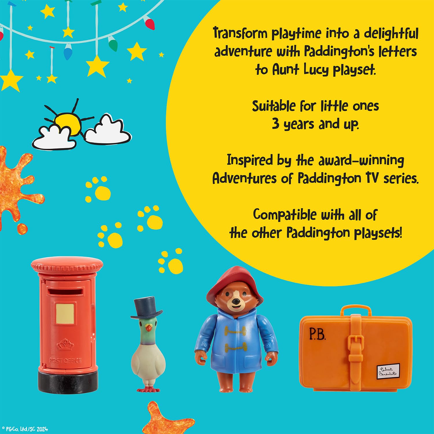 Paddington Bear Letters to Aunt Lucy Playset - Imaginative Storytelling Toy for Kids 2