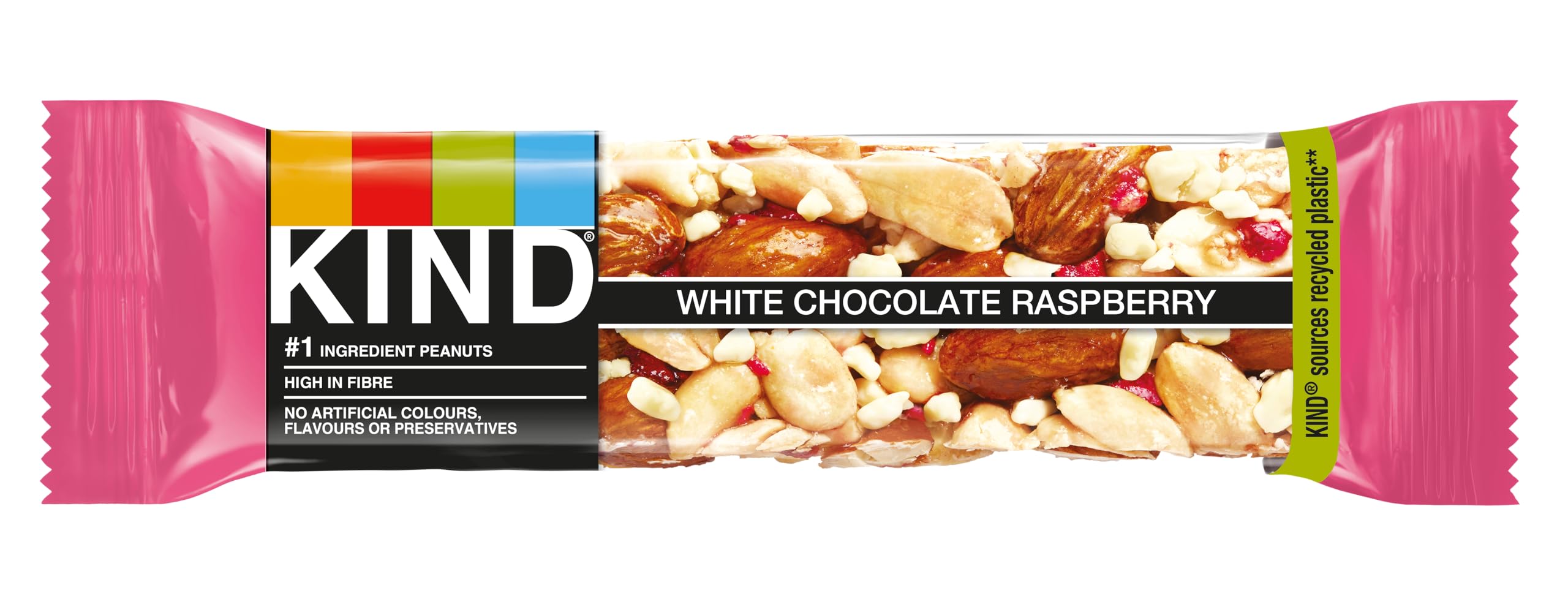 KIND White Chocolate Raspberry Snack Bars, Gluten Free, High Fibre, No Artificial Ingredients, 12 x 40g 7
