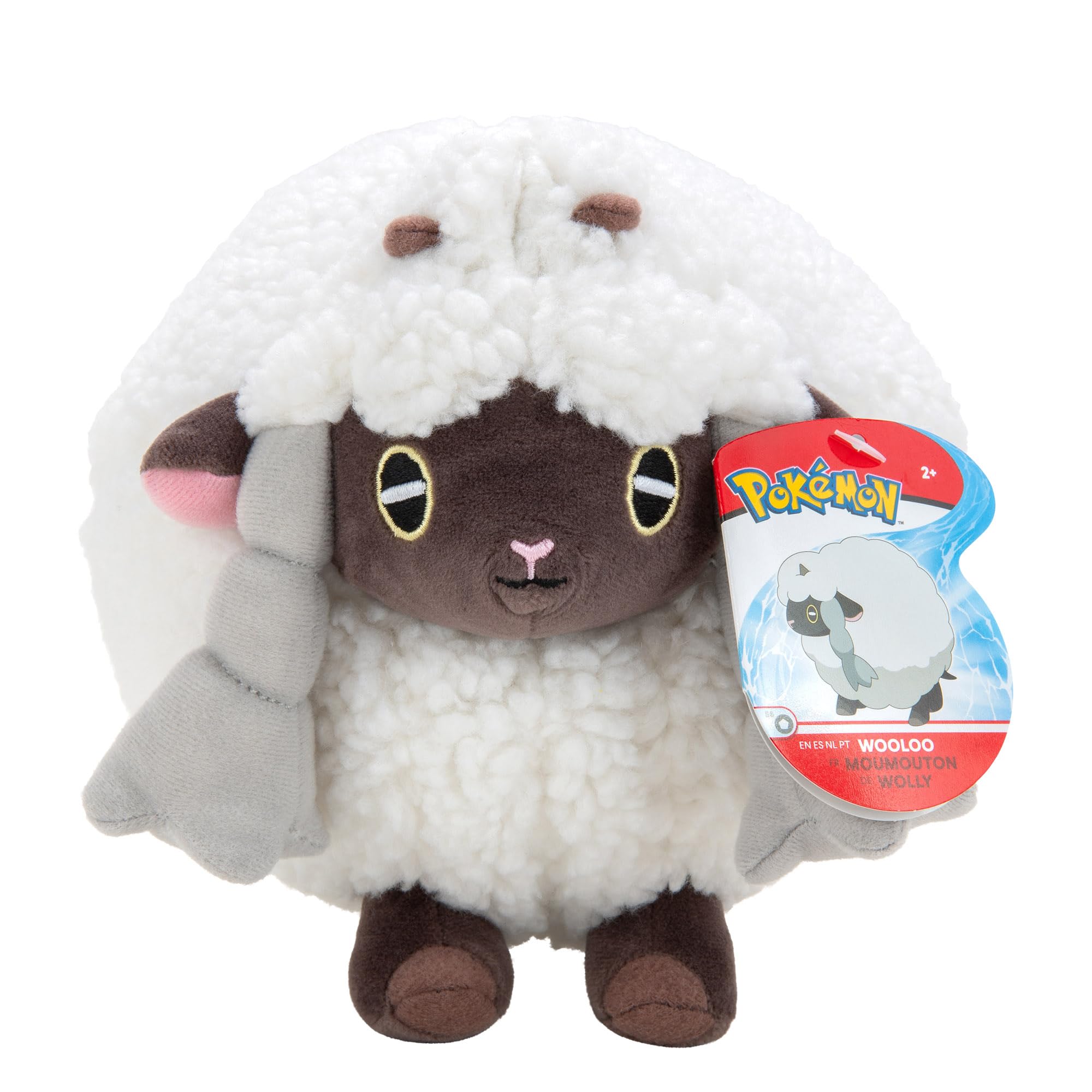 Wooloo Plüsch – 20 cm großes Pokémon-Plüschtier mit authentischen Details – ab 3 Jahren