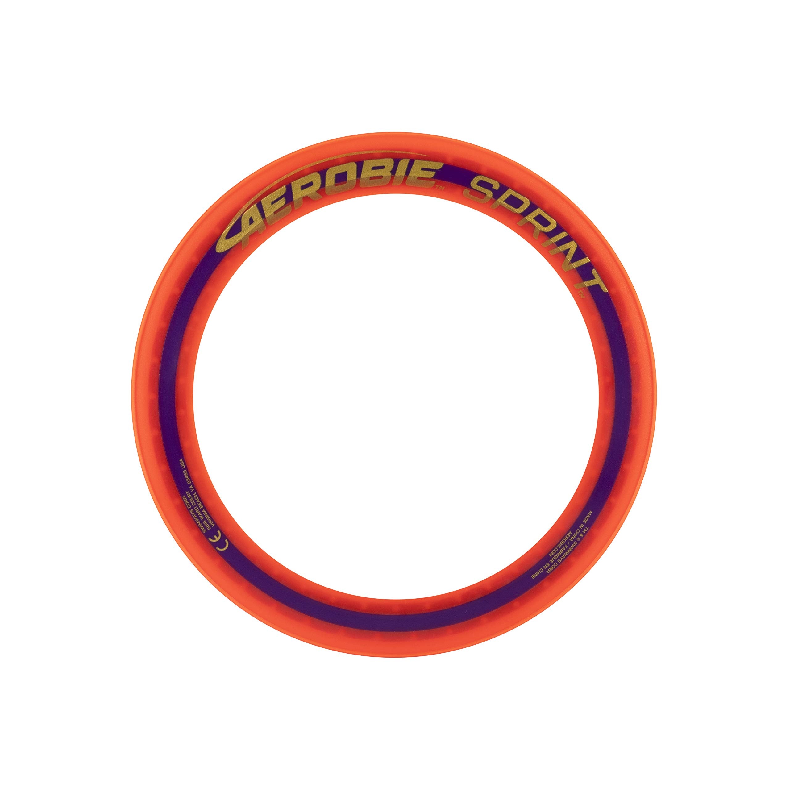 Aerobie Sprint Ring 10'' Flying Disc - High Quality Construction | Flies Enormously Far | Assorted Colours 8