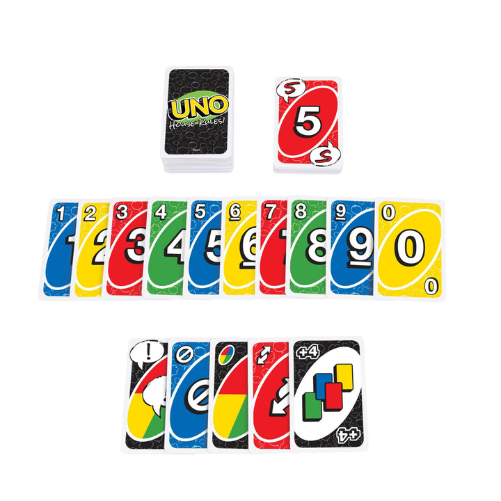 Mattel UNO House Rules Card Game for Family, Party & Travel - HRL31