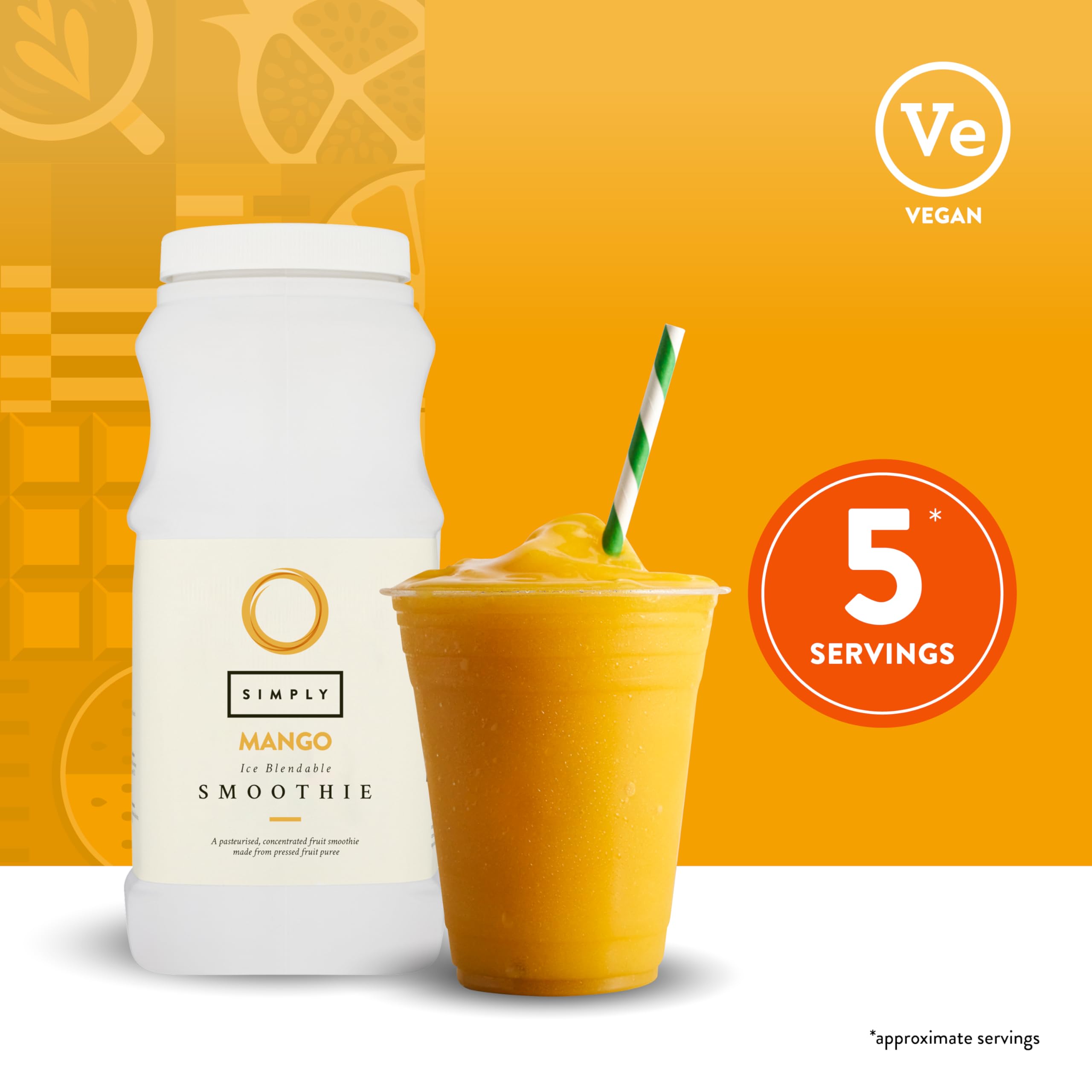 Simply Mango Smoothie Concentrate - Vegan, Gluten-Free Blendable Mix | 1L