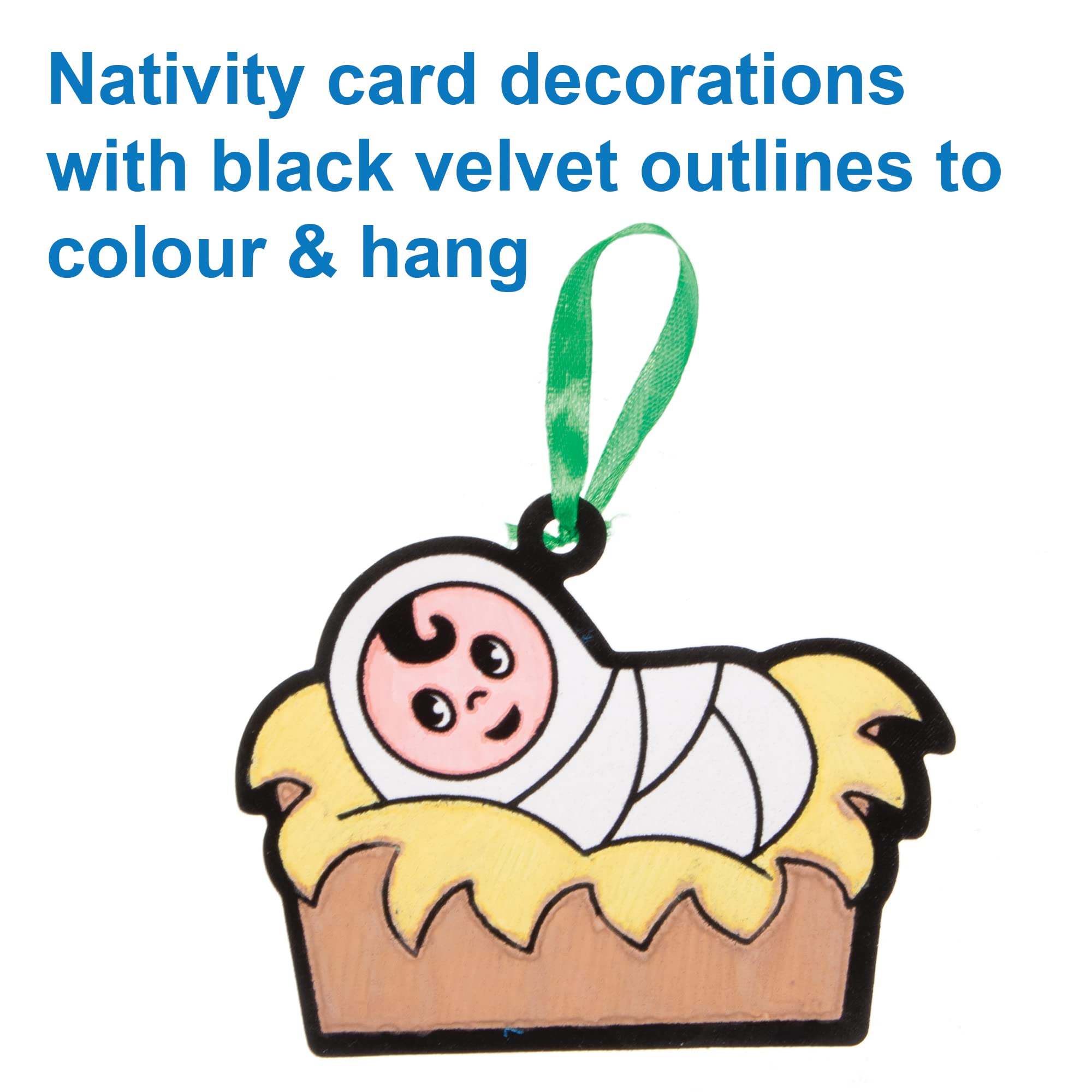 Baker Ross Nativity Colour In Decorations - Pack of 15 Christmas Craft Kit for Kids 10