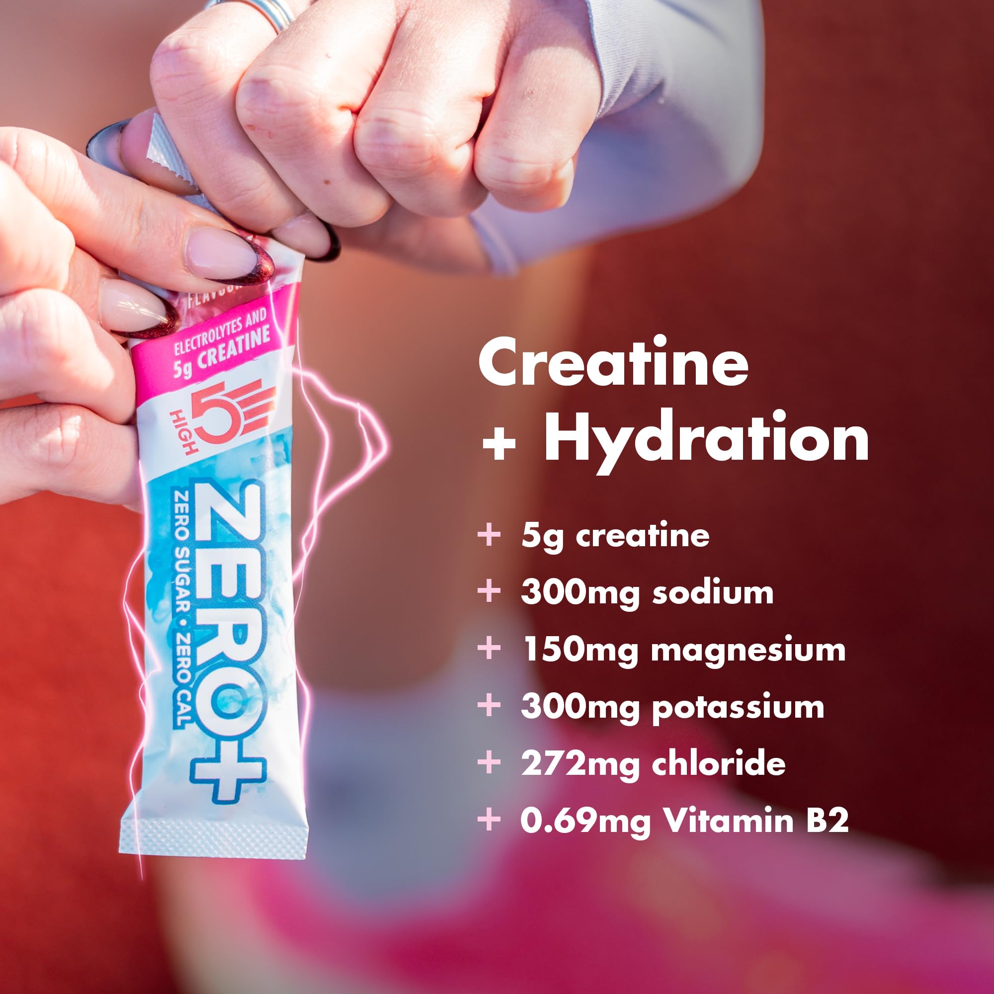 HIGH5 Zero+ Creatine & Electrolytes Hydration Sachets - Sugar Free | 16 x 11.5g Powder 4