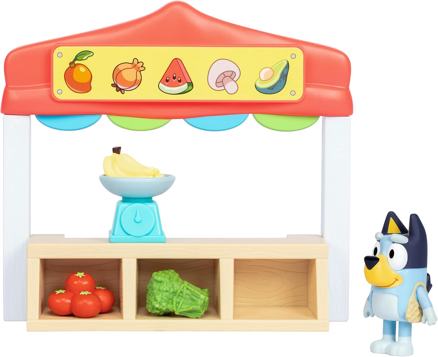 Bluey Farmers Market Playset - Includes Articulated Bluey Figure & Accessories