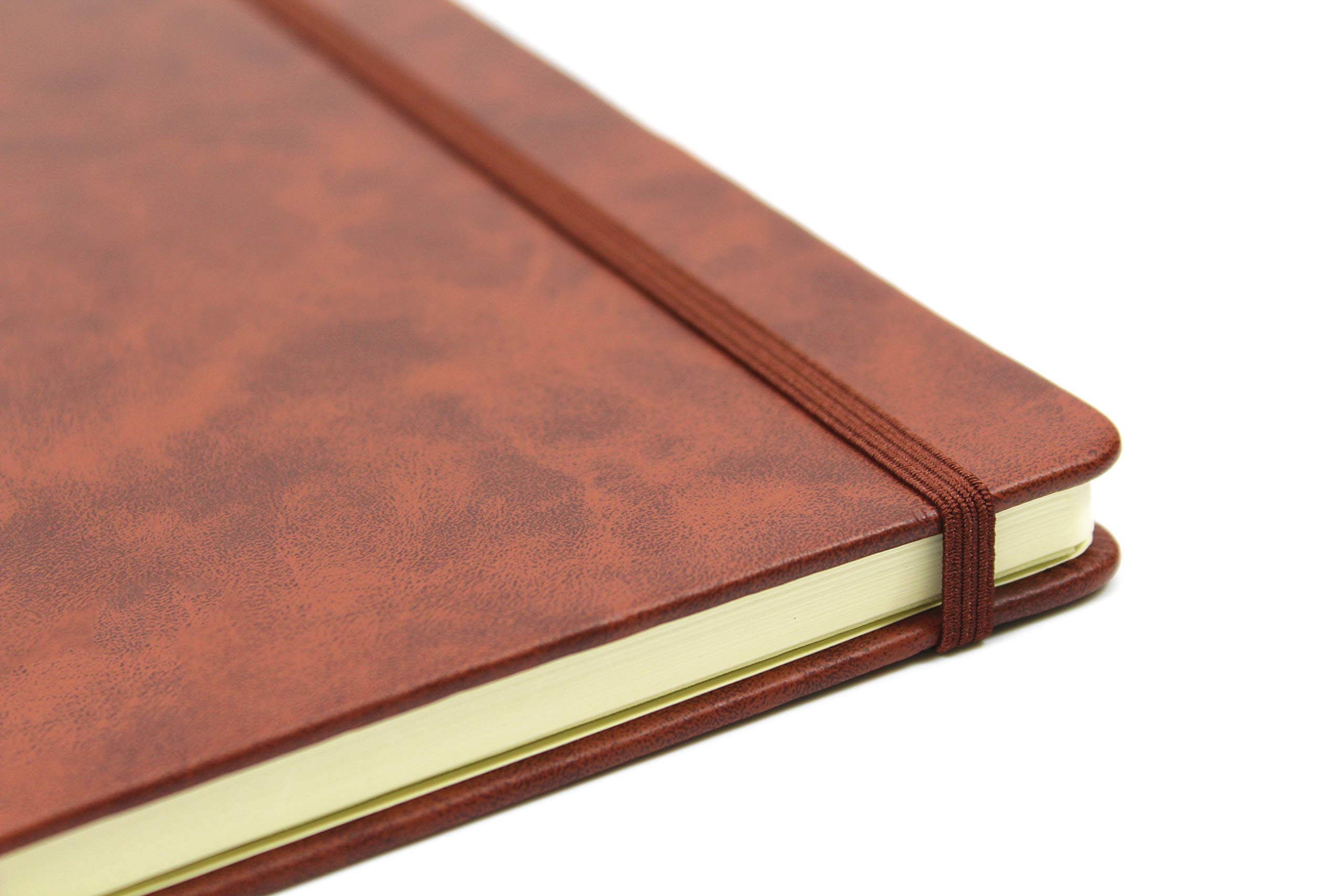 Silvine A4 Executive Hardback Notebook/Journal - Tan, Lined, 160 Pages, 90gsm Ivory Paper 2