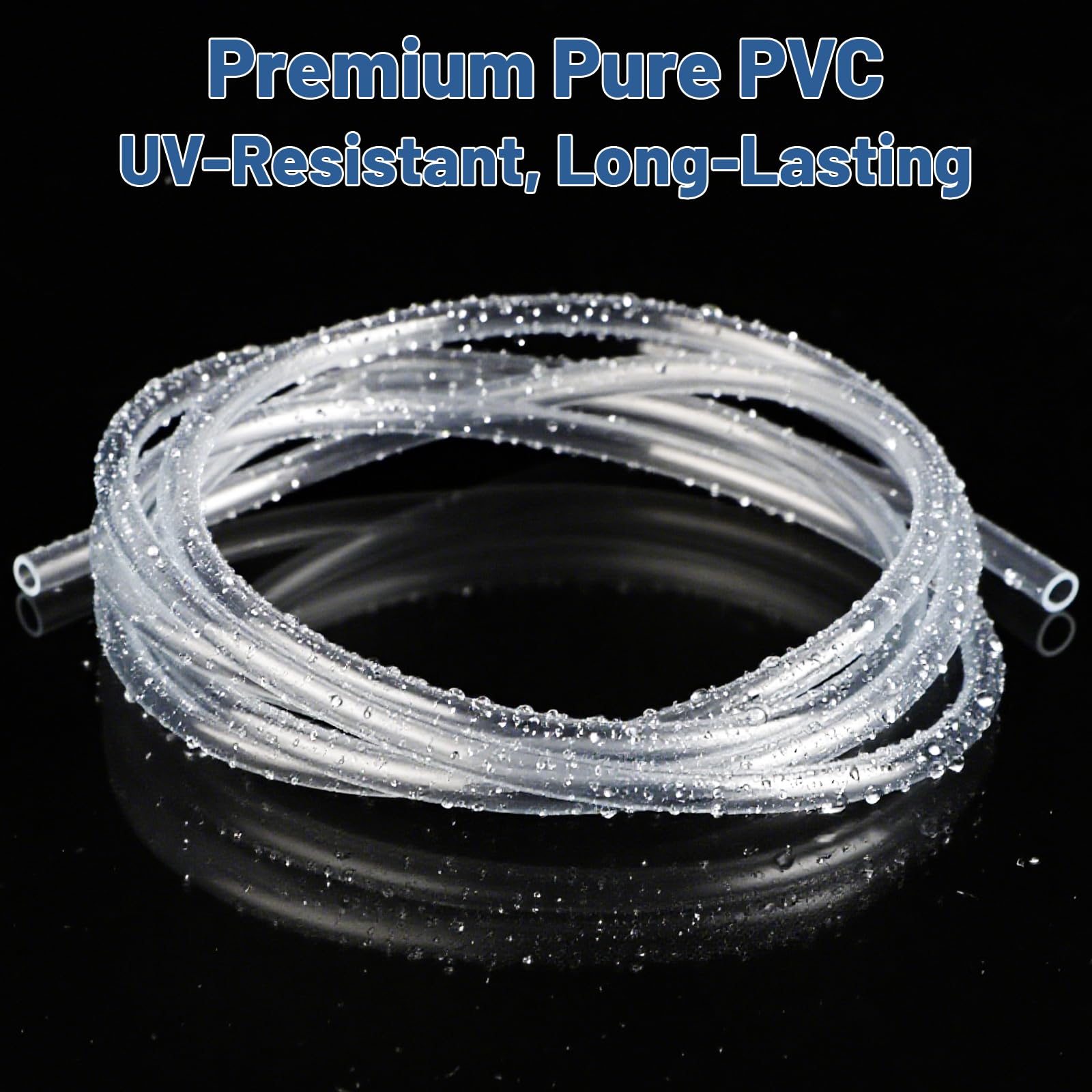 MOXYOY Aquarium Airline Tubing - 2 Meter Standard 4-6mm Flexible PVC Hose | Kink-Resist 3