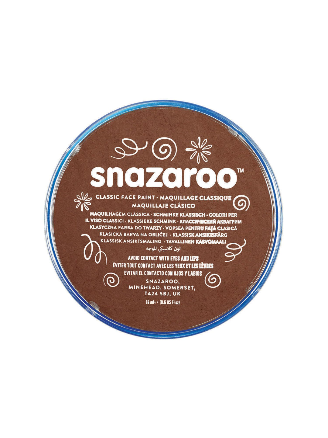 Snazaroo Light Brown Classic Face Paint (18 ml) Pack of 5