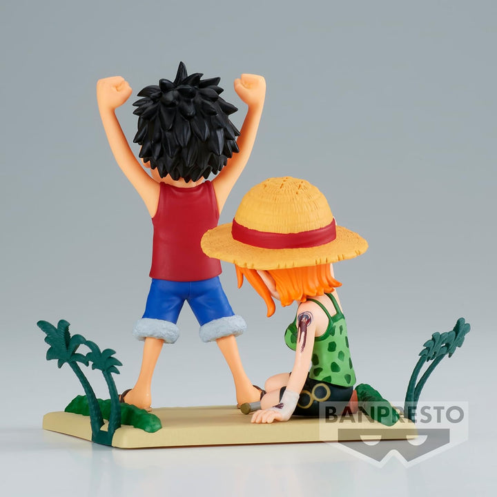 Banpresto World Collectable Figure One Piece Log Stories - Luffy & Nami Vinyl Figure (BPR89111)