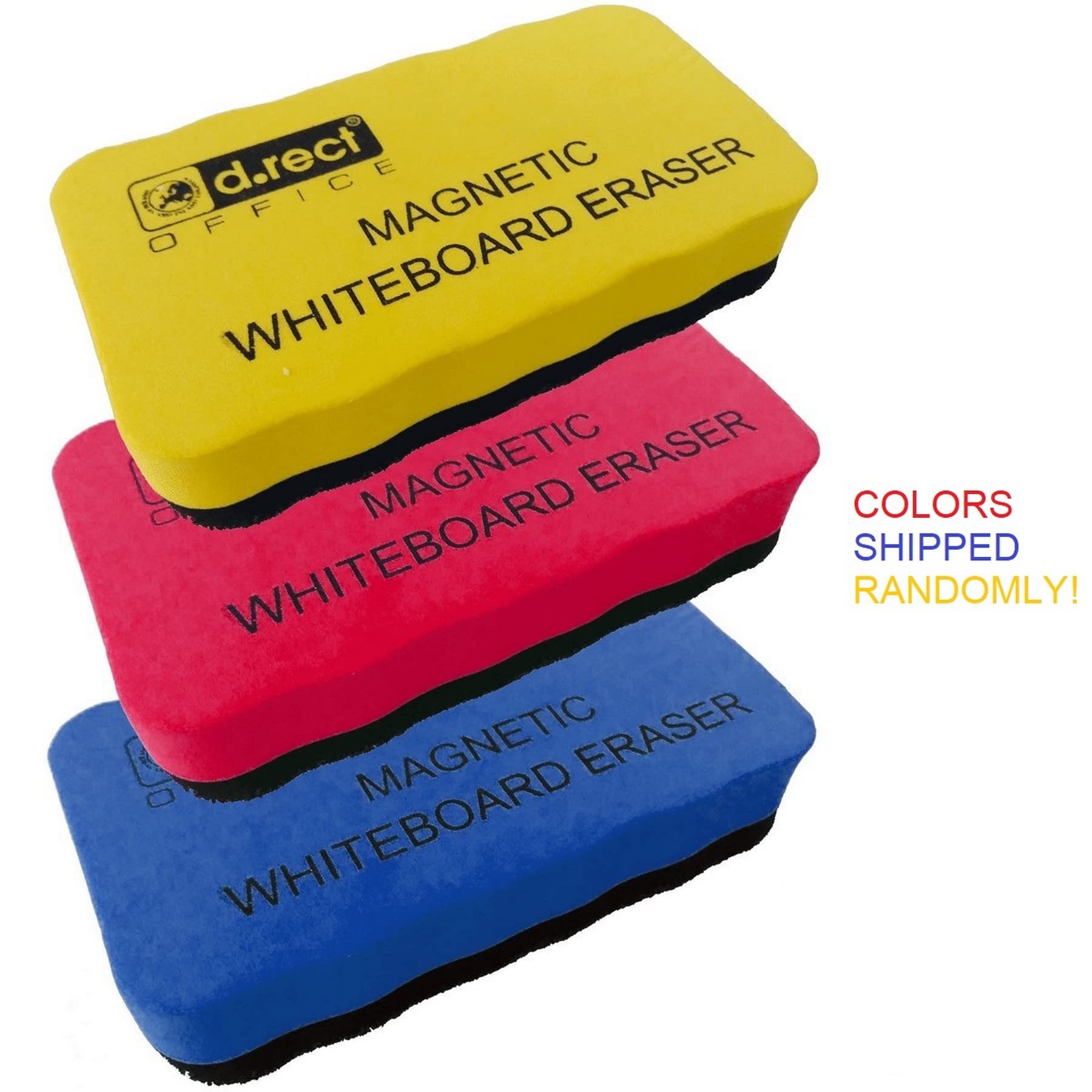 D.RECT EVA Magnetic Whiteboard Eraser - Felt Base | Sticks to Magnetic Surfaces | 106x57x1mm