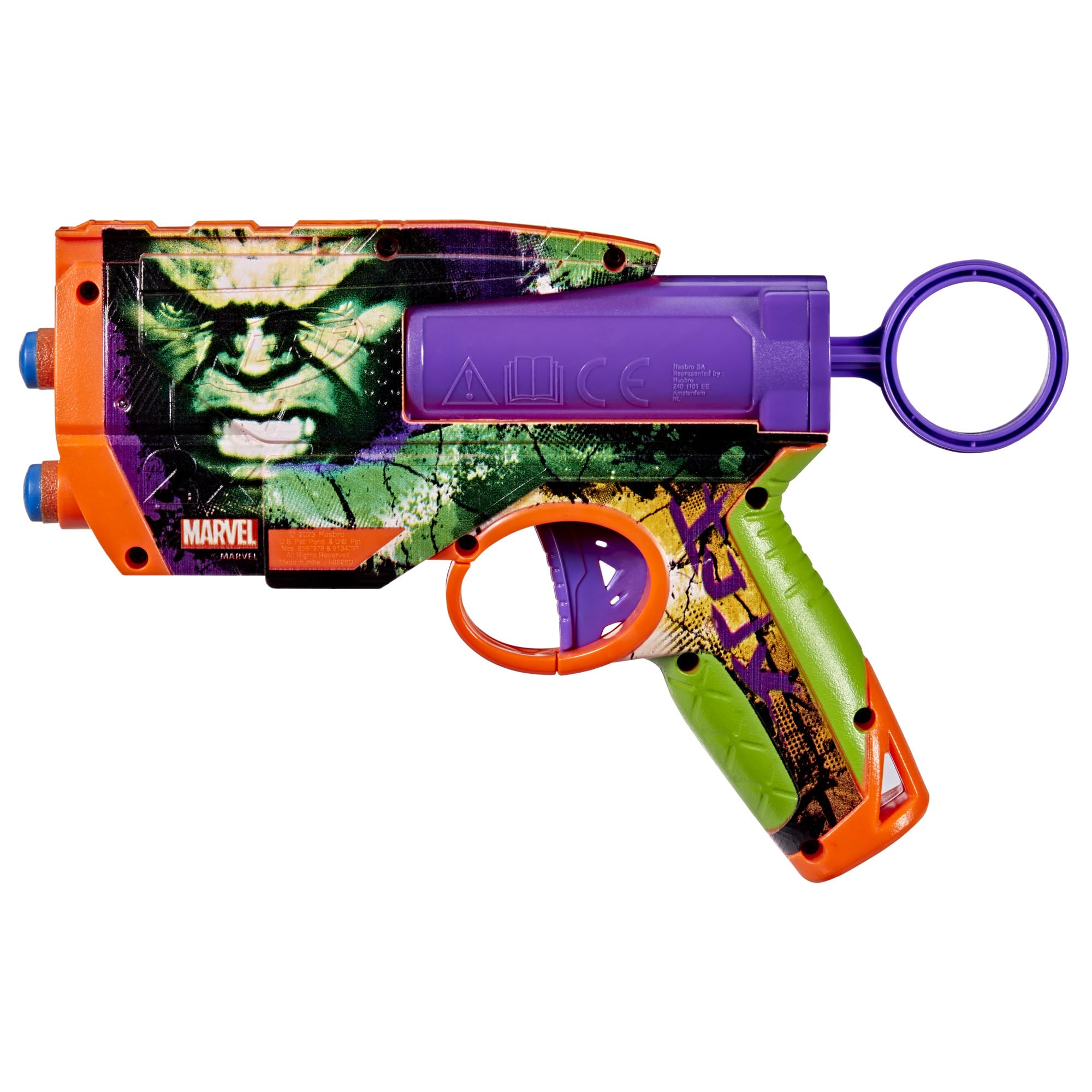 Nerf Marvel Hulk Dart Blaster with 2-Dart Capacity, Pull-Back Priming | Ages 8+ 3