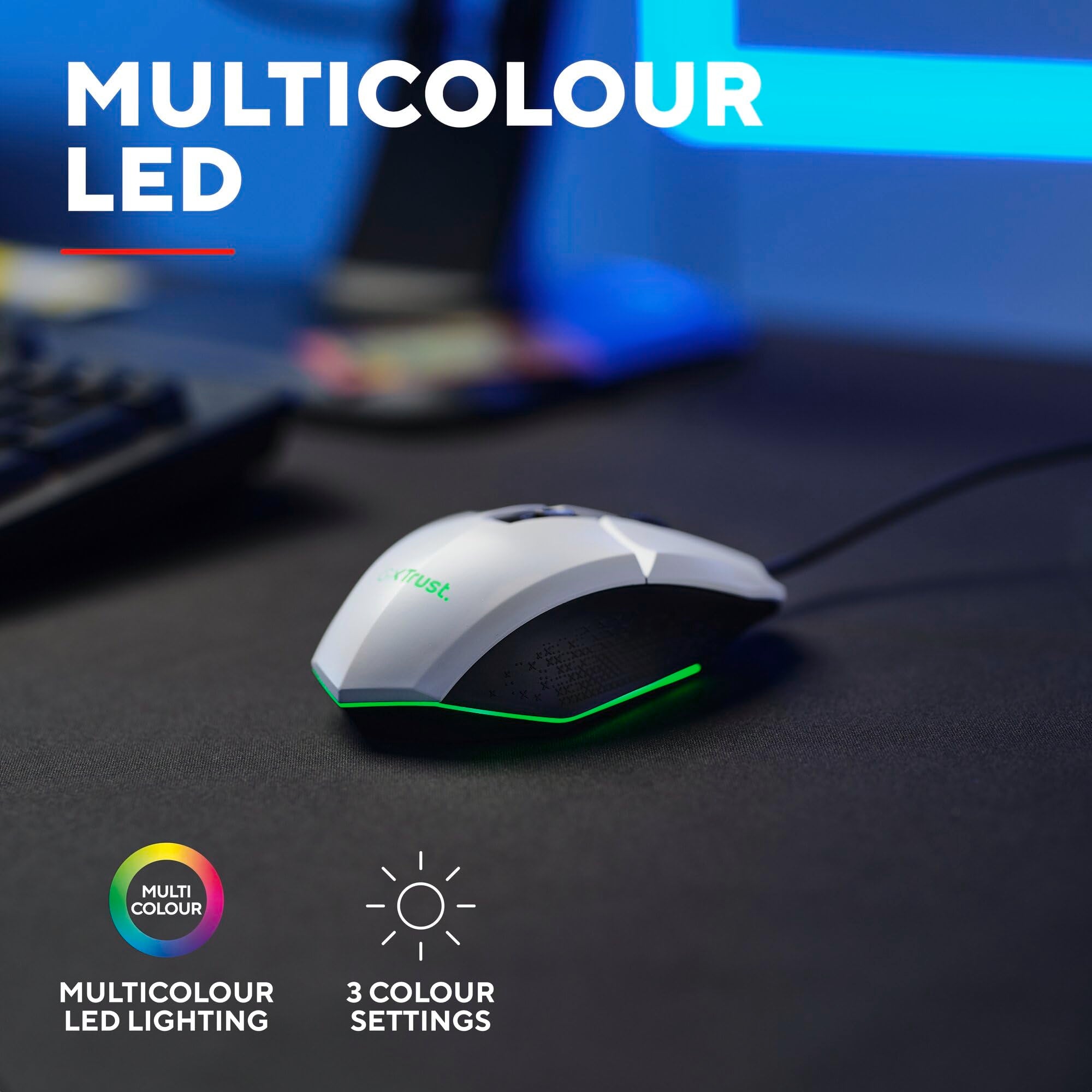 GXTrust 1109W Vylax Gaming Mouse with 6 Programmable Buttons, Advanced Soft 3