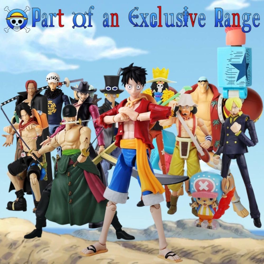 BANDAI Anime Heroes One Piece Monkey D. Luffy Dressrosa Version Action Figure | 17cm | Unisex Children 3