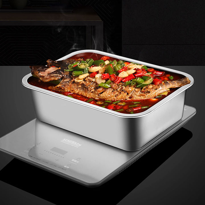 ASelected - Washing Up Bowl 304 Stainless Steel Large Rectangular 10 Litre