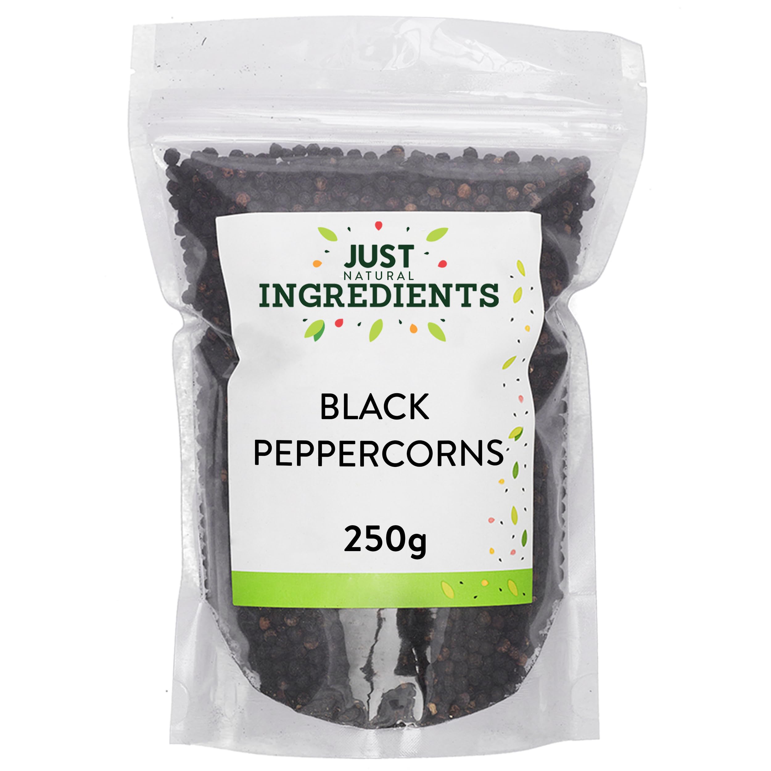 JustIngredients Organic Whole Black Peppercorns - Bold Aromatic Flavour | 250g 1