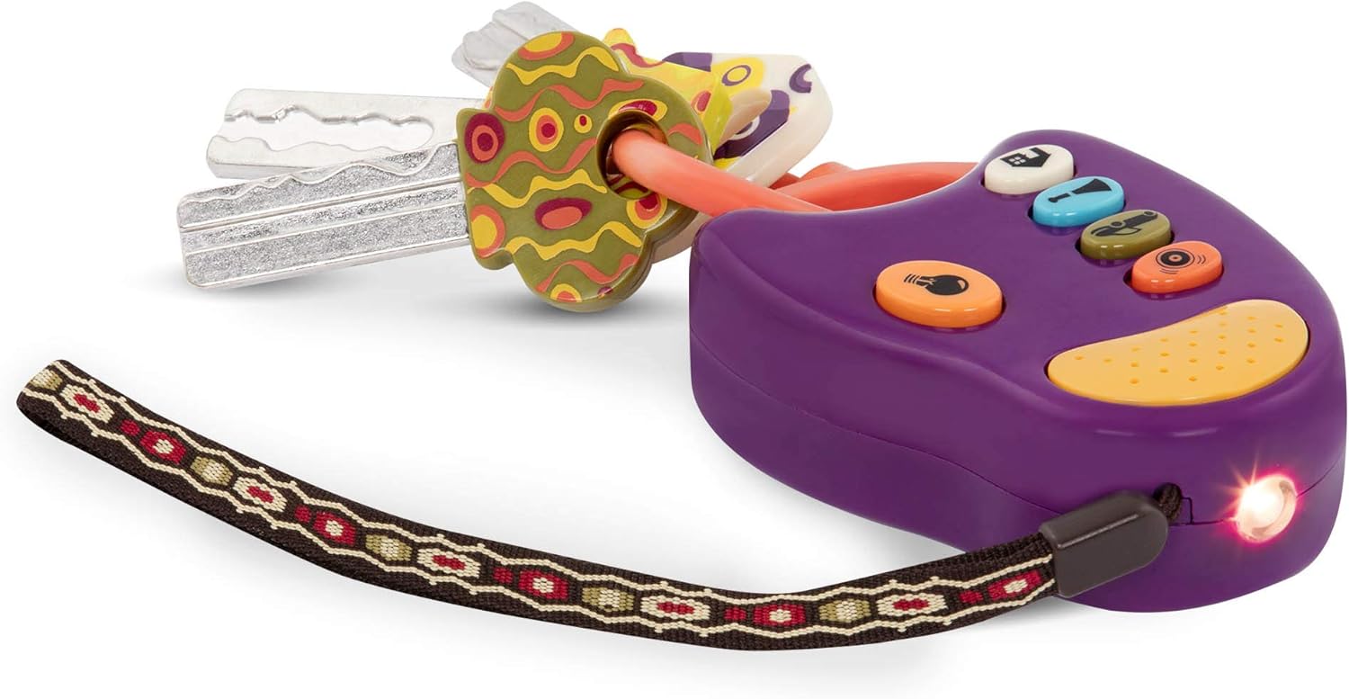 B. toys FunKeys Toy Car Keys with Light and Sounds for Toddlers – Purple 2