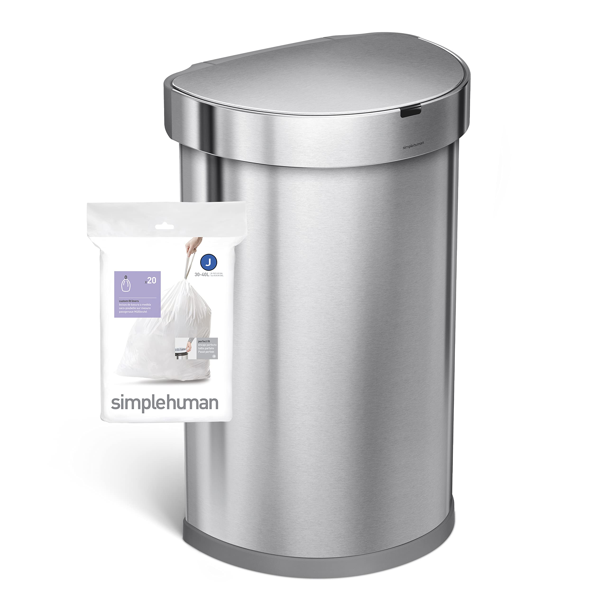 simplehuman CW0259 Code J Custom Fit Bin Liner Bulk Pack, White (60 Count) 5