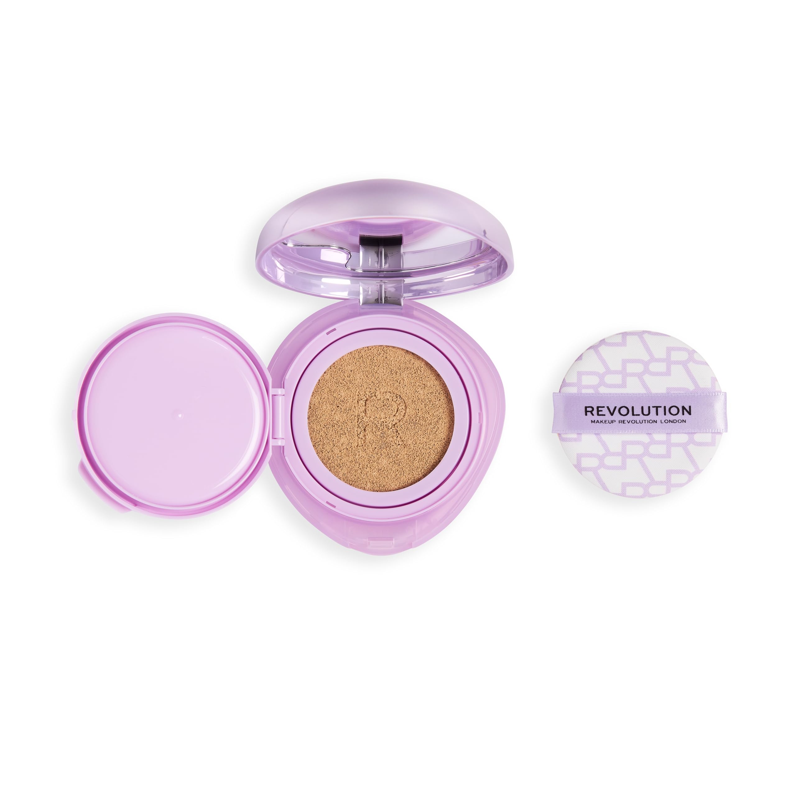 Revolution Beauty London Superdewy Cushion Foundation - Buildable Coverage, Hydrating Finish | Tan Warm