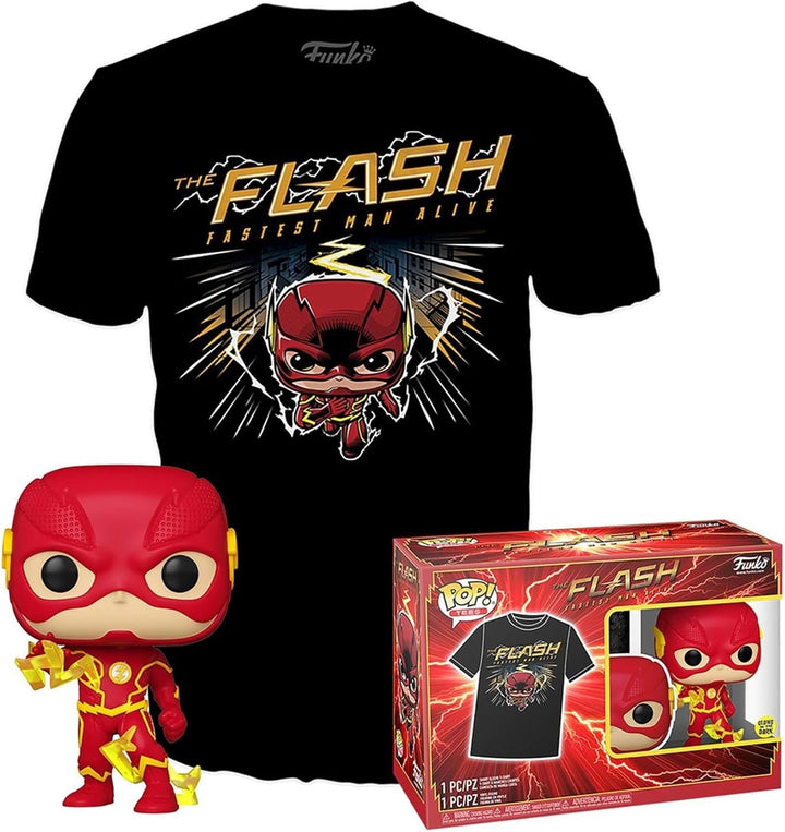 Funko Pop! DC Comics - The Flash Pop! & Tee Bundle - Small (S) - DC Comics - T-Shirt & Vinyl Figure