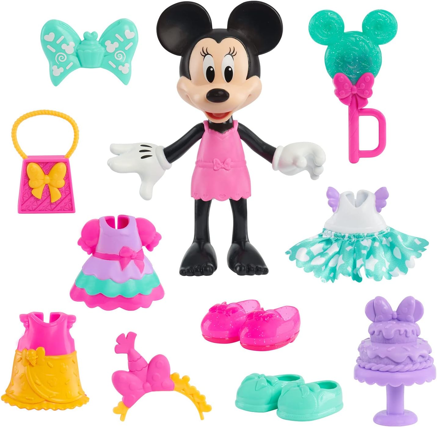 Disney Junior Minnie Mouse Fabulous Fashion Doll - Sweet Party Playset for Ages 3+ 4