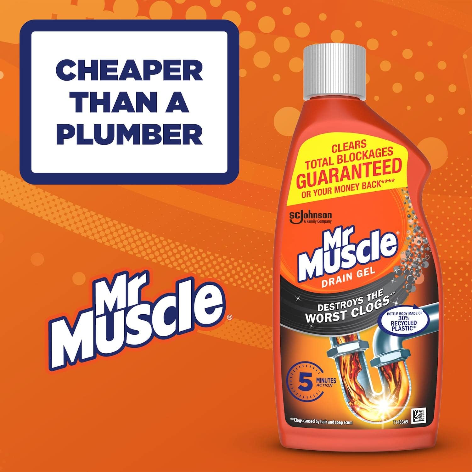 Mr Muscle - Power Gel Drain Unblocker 500ml 3