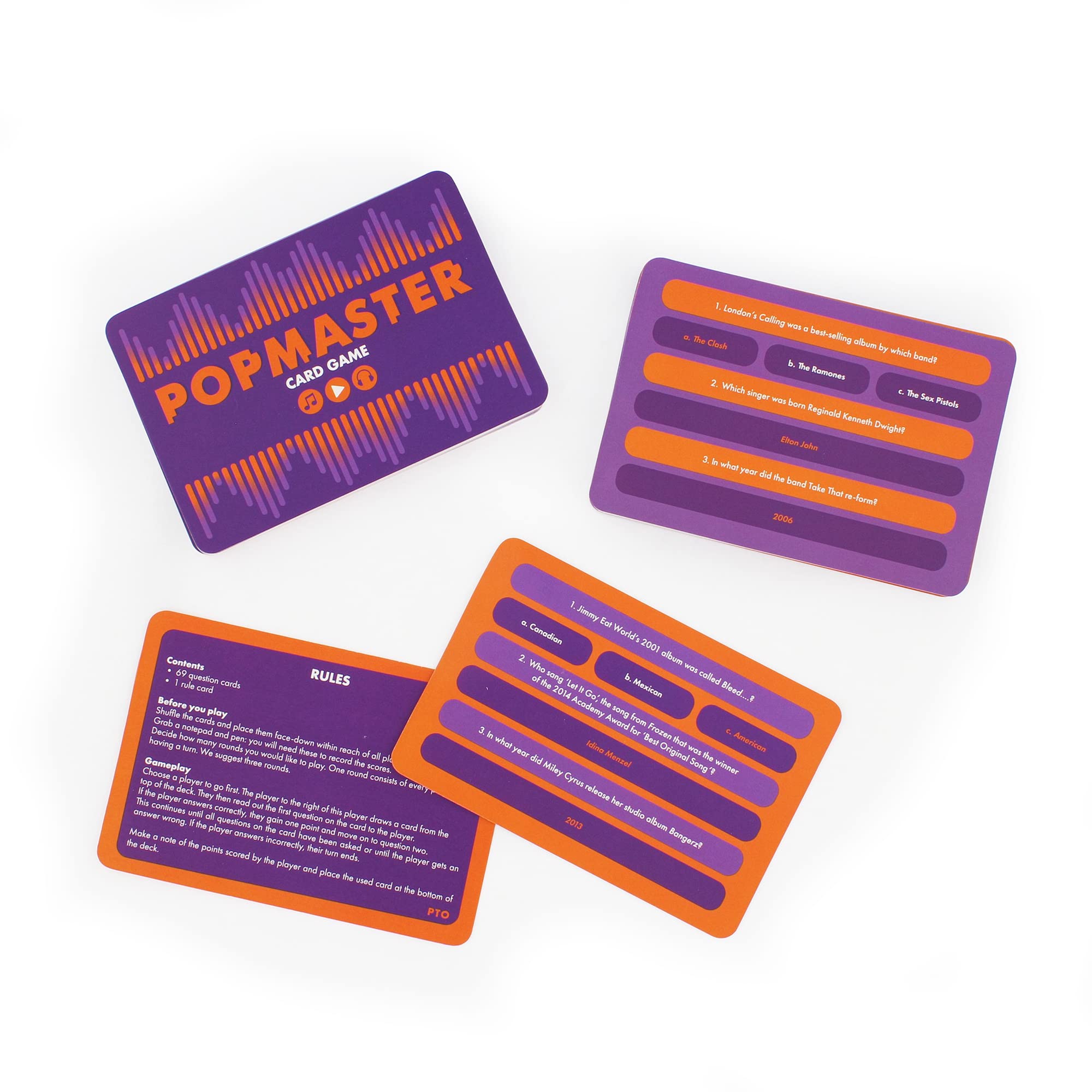 Ginger Fox PopMaster BBC Radio 2 Quiz Card Game | 2+ Players | Ages 14+ 5