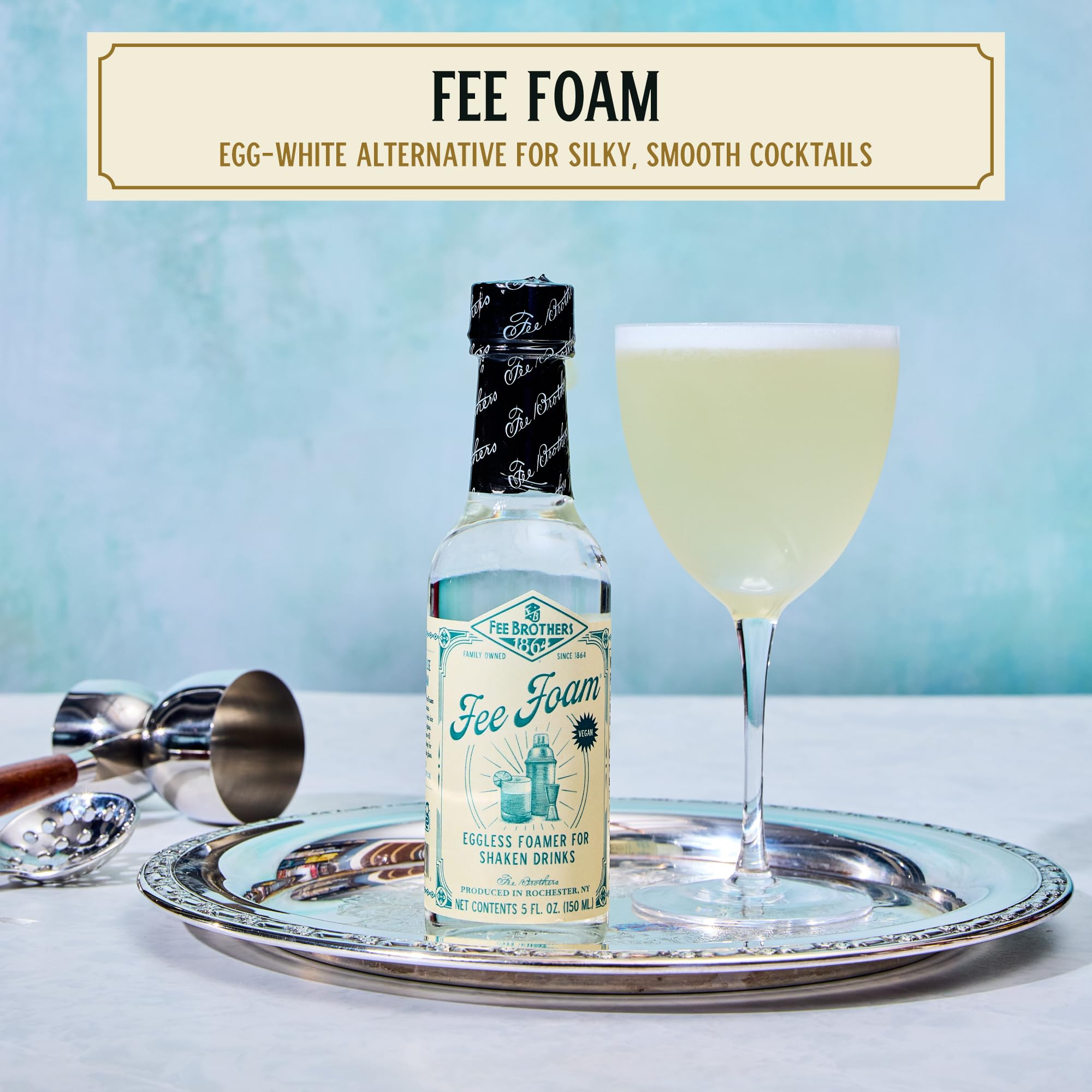 Fee Brothers Fee Foam Bitters - Premium Cocktail Foamer | 15cl | Egg-White Substitute