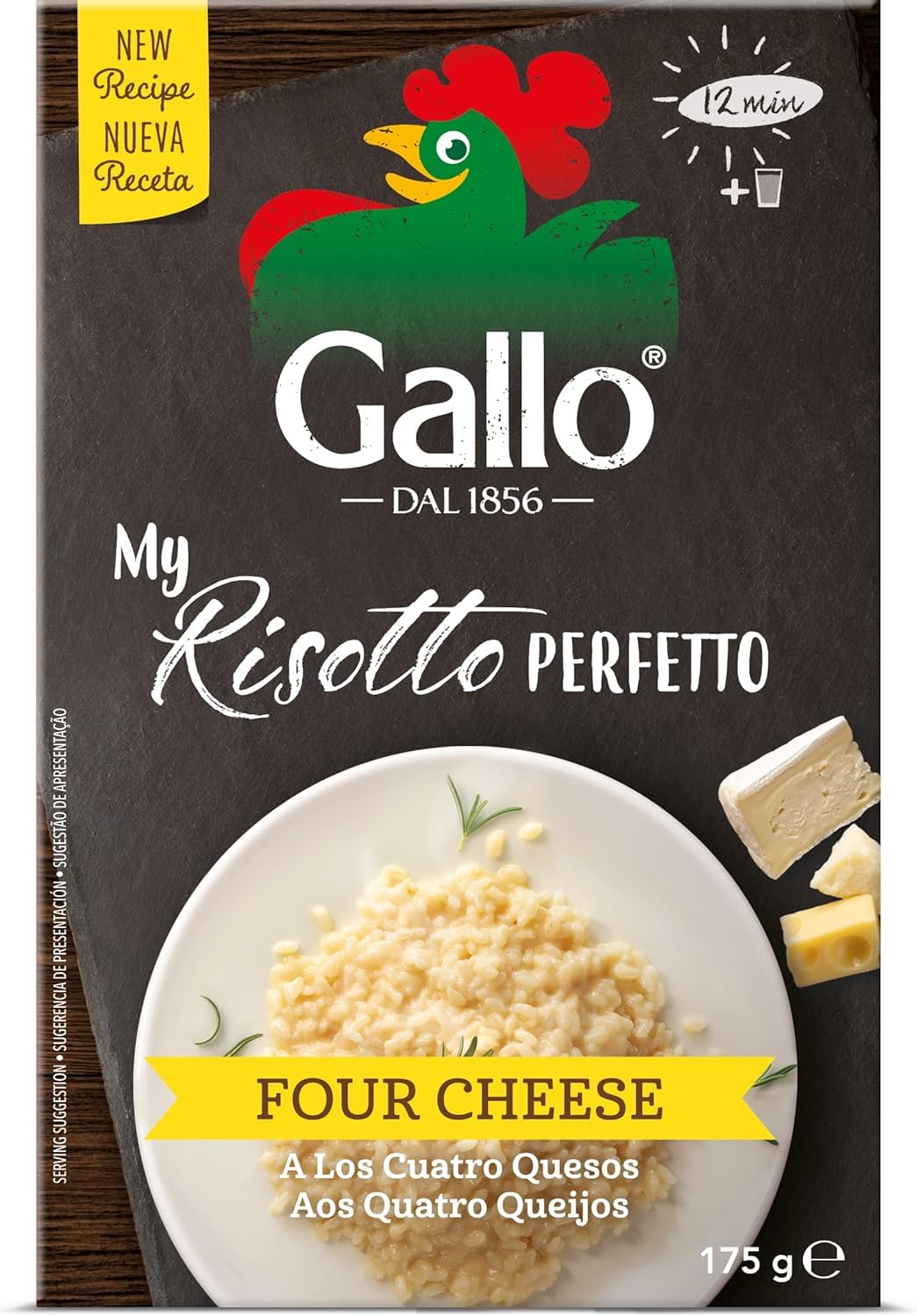 Riso Gallo My Risotto Perfetto Vegetarian Four Cheese, 175 g (Pack of 6)