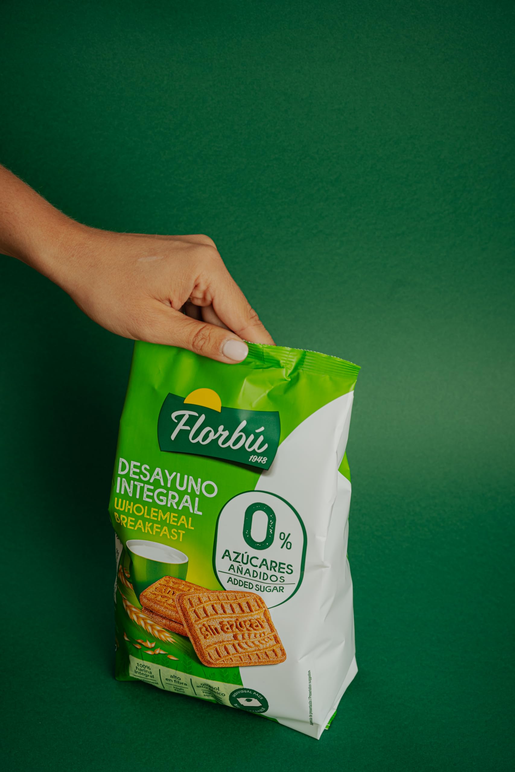 Florbu Breakfast Biscuits - 0% No Added Sugar Wholemeal Diabetic Snack | 350g 4