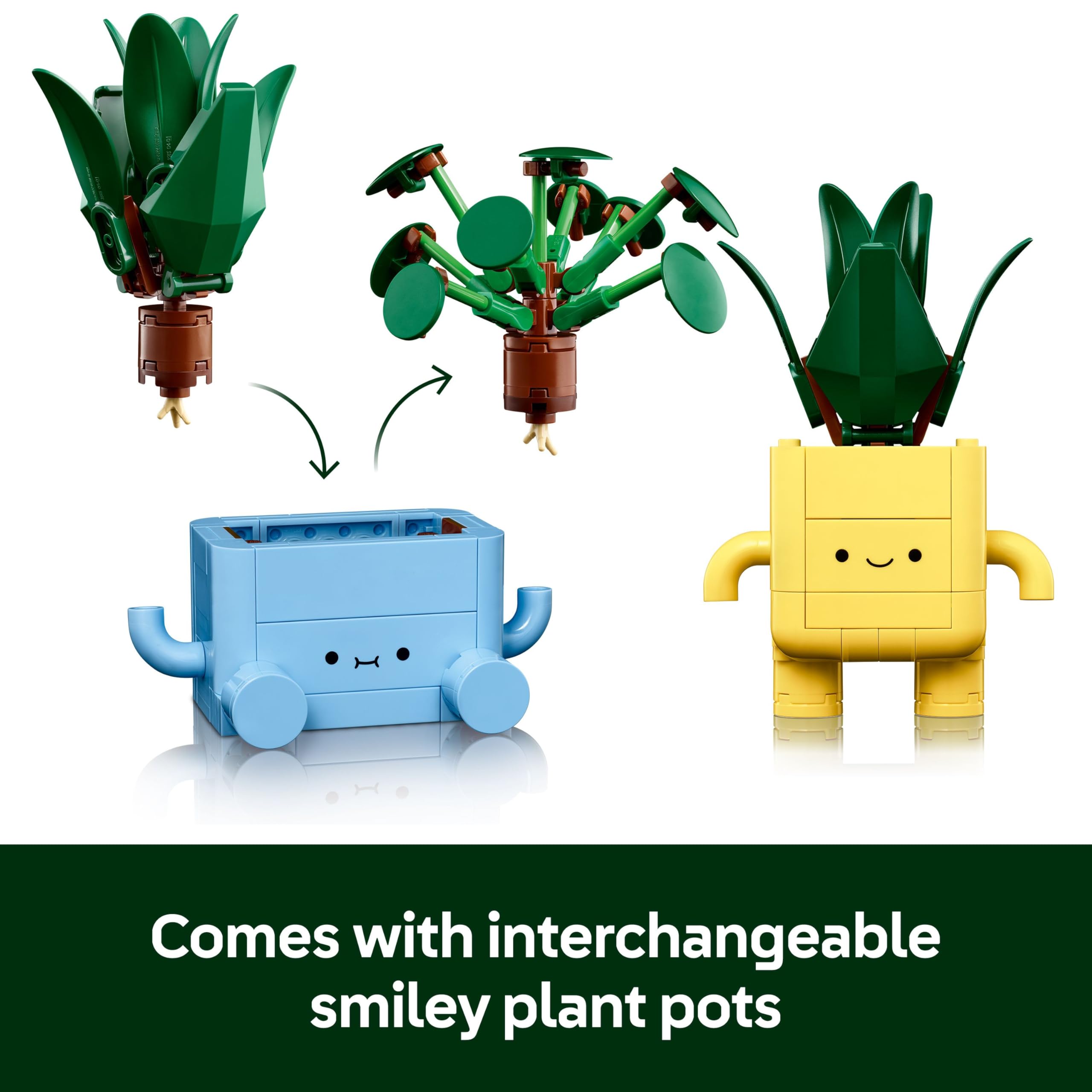 LEGO Botanicals Happy Plants Building Set - 217-Piece Craft Kit for Kids 9+ 6