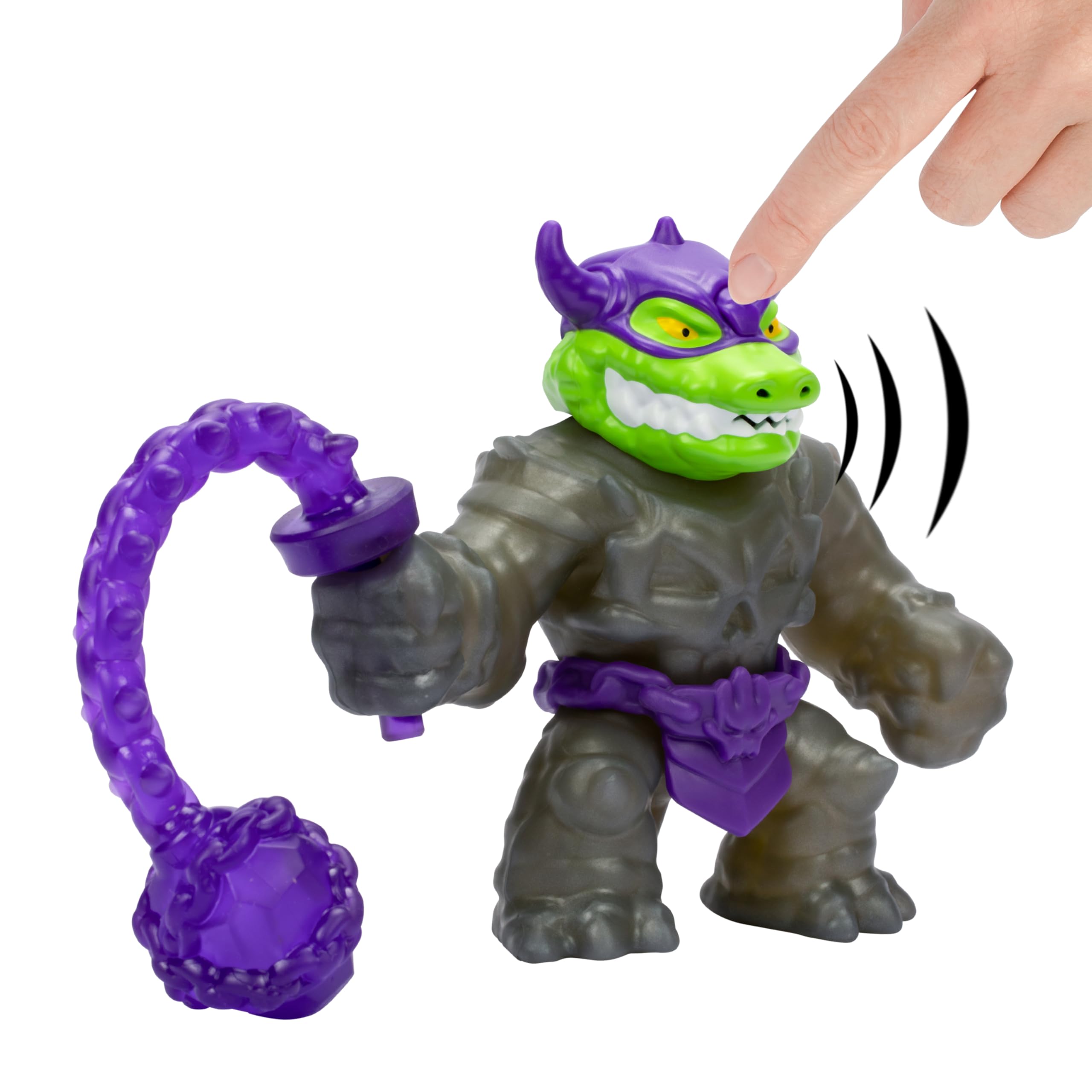 Heroes of Goo Jit Zu Stretch Strikers Rock Jaw Action Figure - 5.5-Inch, 20+ Sounds, Stretchy 2